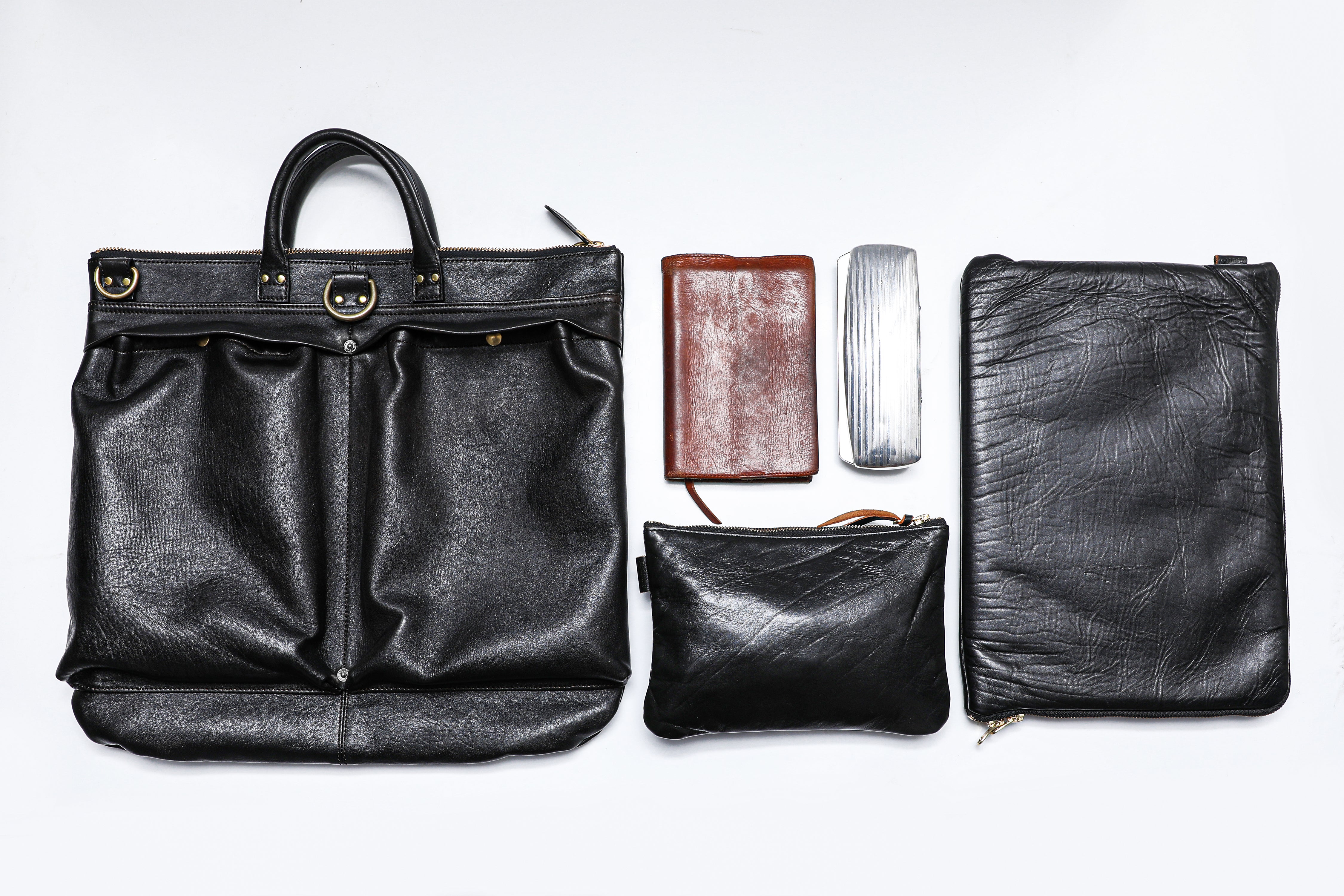 池田工芸 × Lightning 純国産「茶芯」ホースハイド T-Core Leather Lover Helmet Bag【公式オンライン限定】