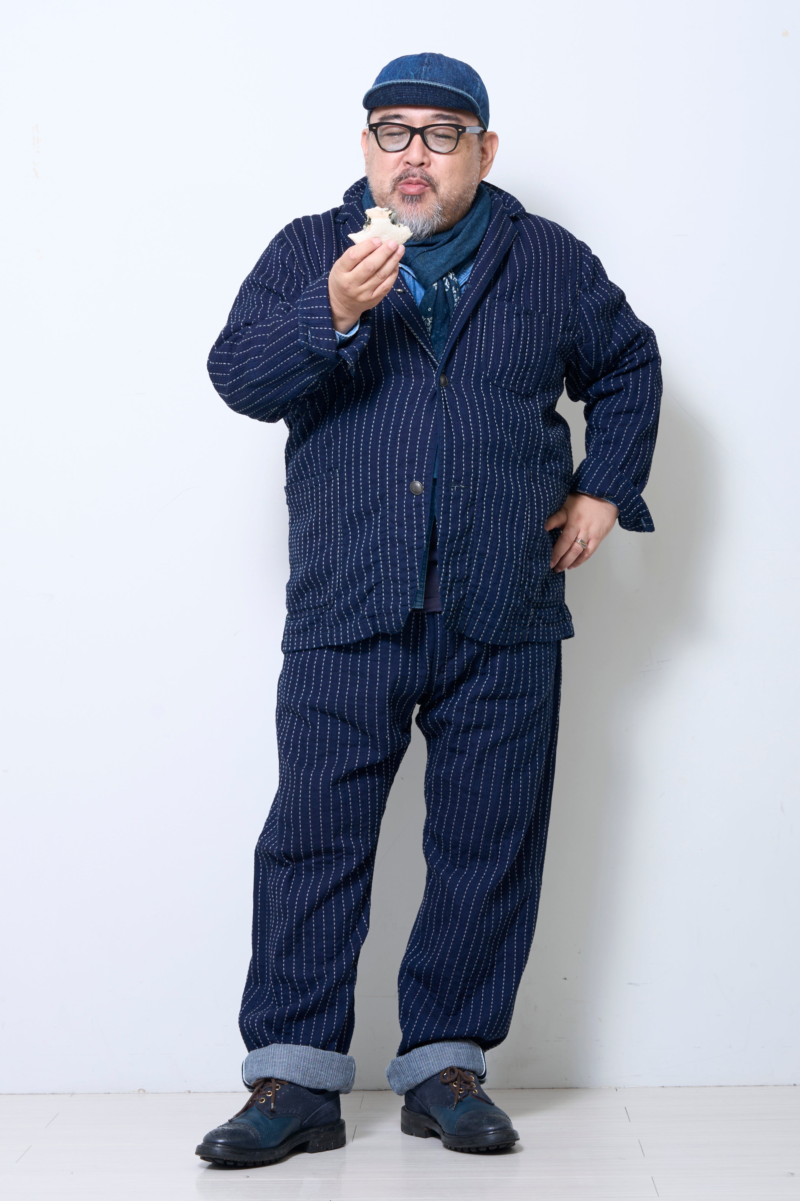 【超 BIG SIZE ポチャ専用】pure blue japan×Lightning ワークテーラードジャケット【編集長プライベートコレクション】