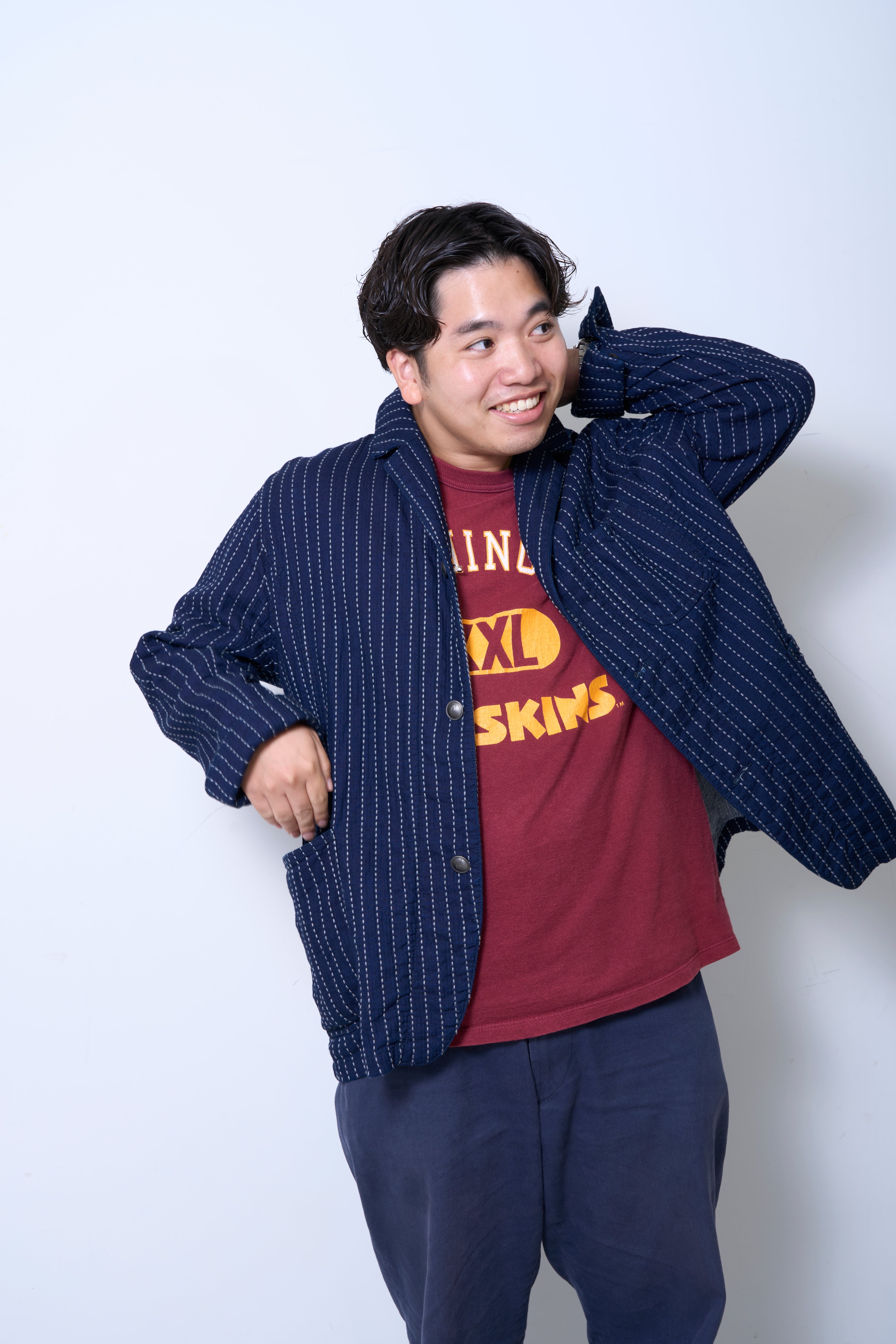 【超 BIG SIZE ポチャ専用】pure blue japan×Lightning ワークテーラードジャケット【編集長プライベートコレクション】