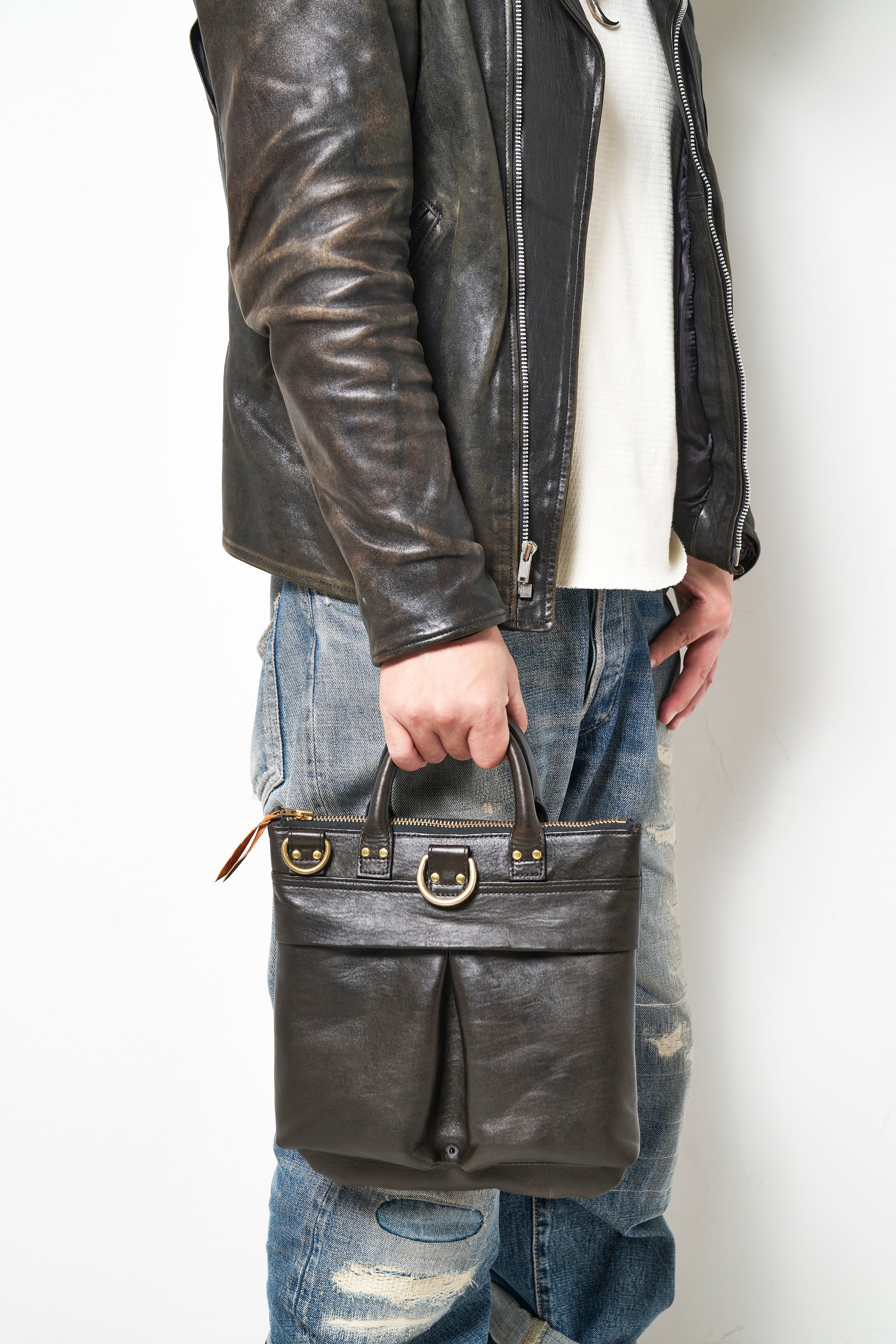 池田工芸 × Lightning 純国産「茶芯」ホースハイド T-Core Leather Lover Minimet Bag