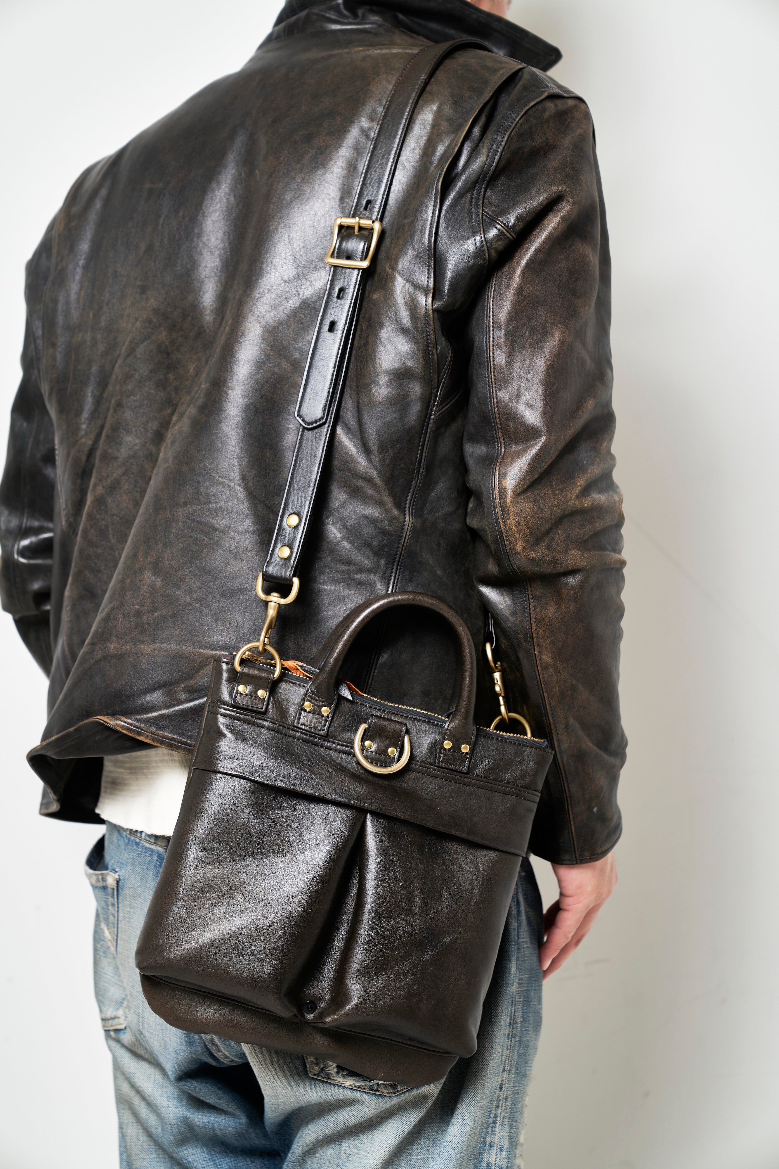 池田工芸 × Lightning 純国産「茶芯」ホースハイド T-Core Leather Lover Minimet Bag
