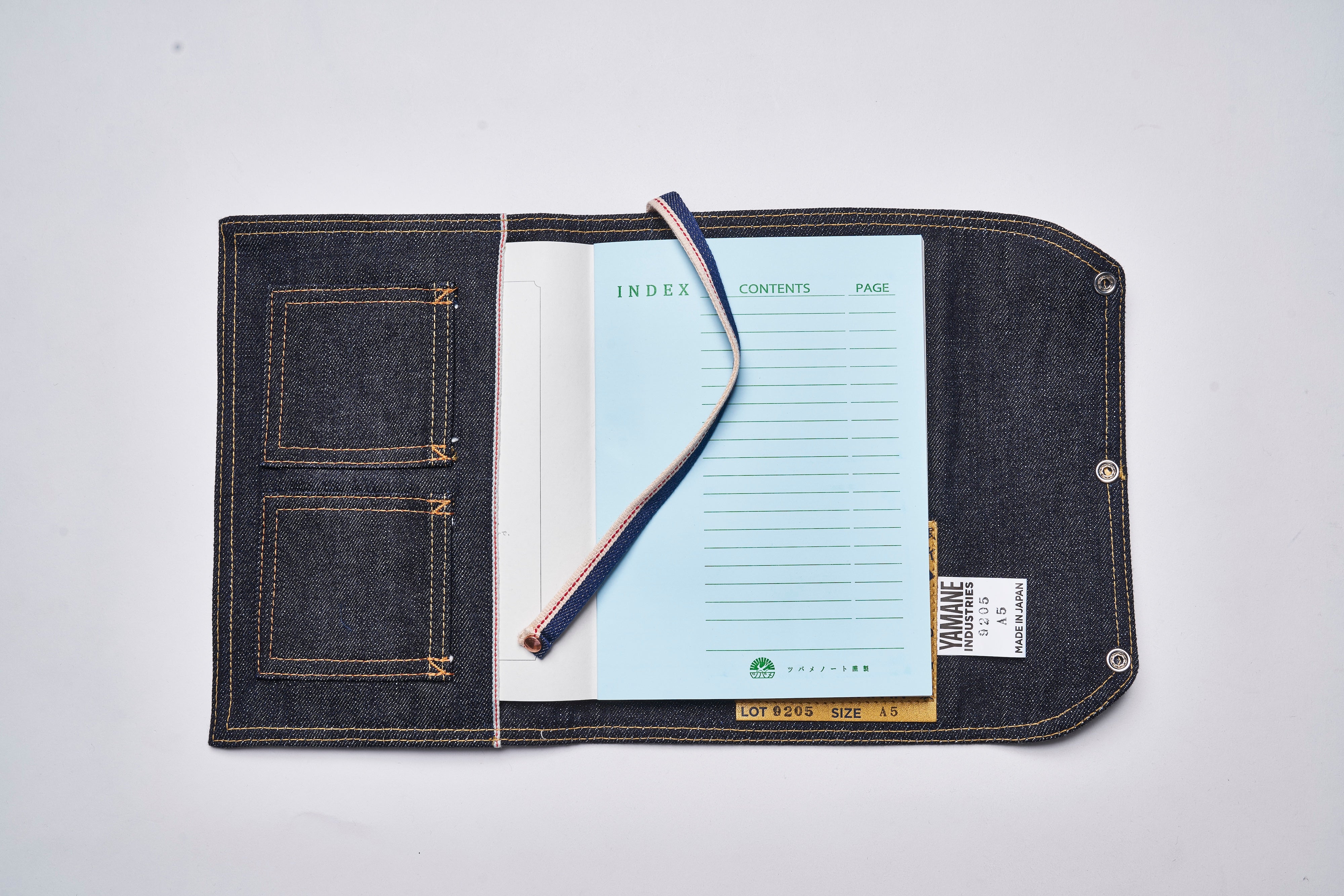 YAMANE INDUSTRIES × LightningセルビッジデニムノートカバーA5(ノート付き)