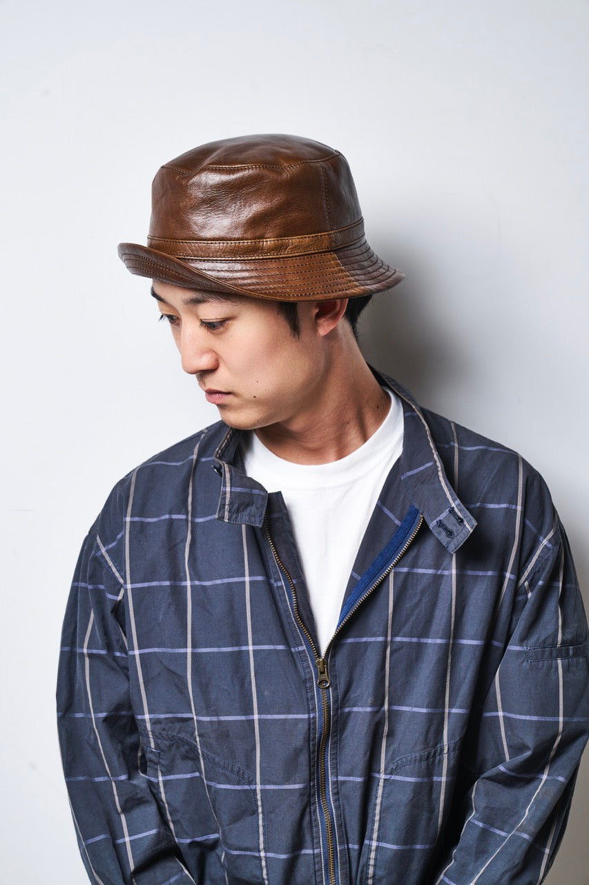 BRUNEL & CO. HATMAKERS × 新喜皮革 × モヒカン小川 茶芯馬革バケットハット