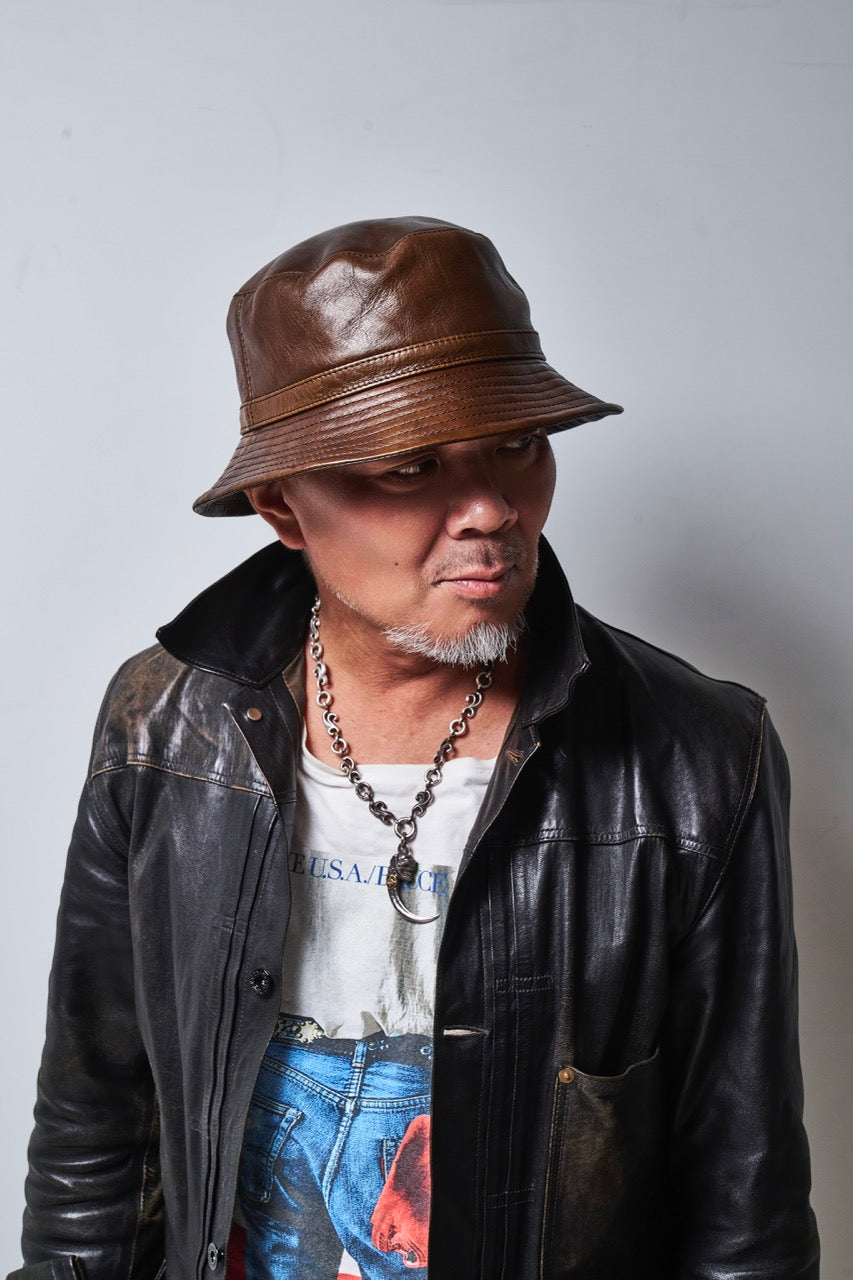 BRUNEL & CO. HATMAKERS × 新喜皮革 × モヒカン小川 茶芯馬革バケットハット