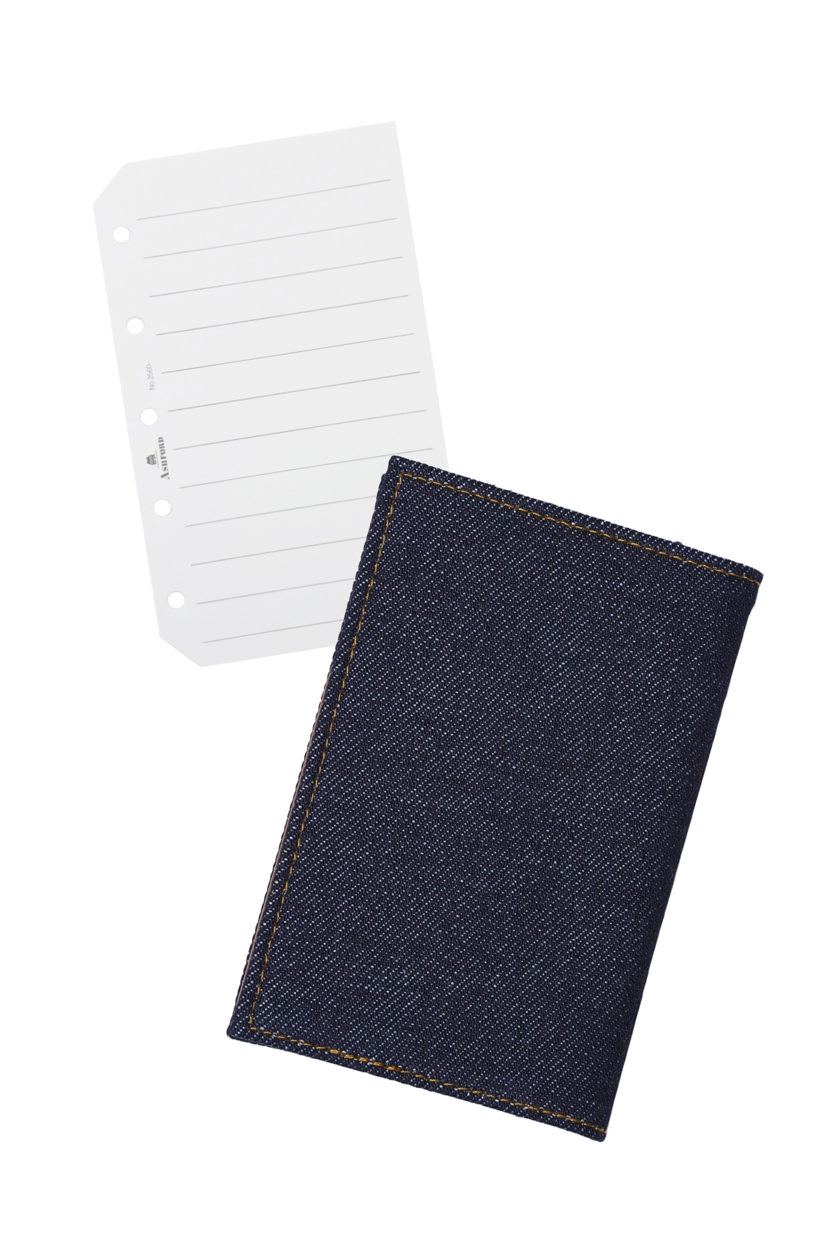 ASHFORD × Lightning セルビッジデニム システム手帳 マイクロ5(リフィル付き)