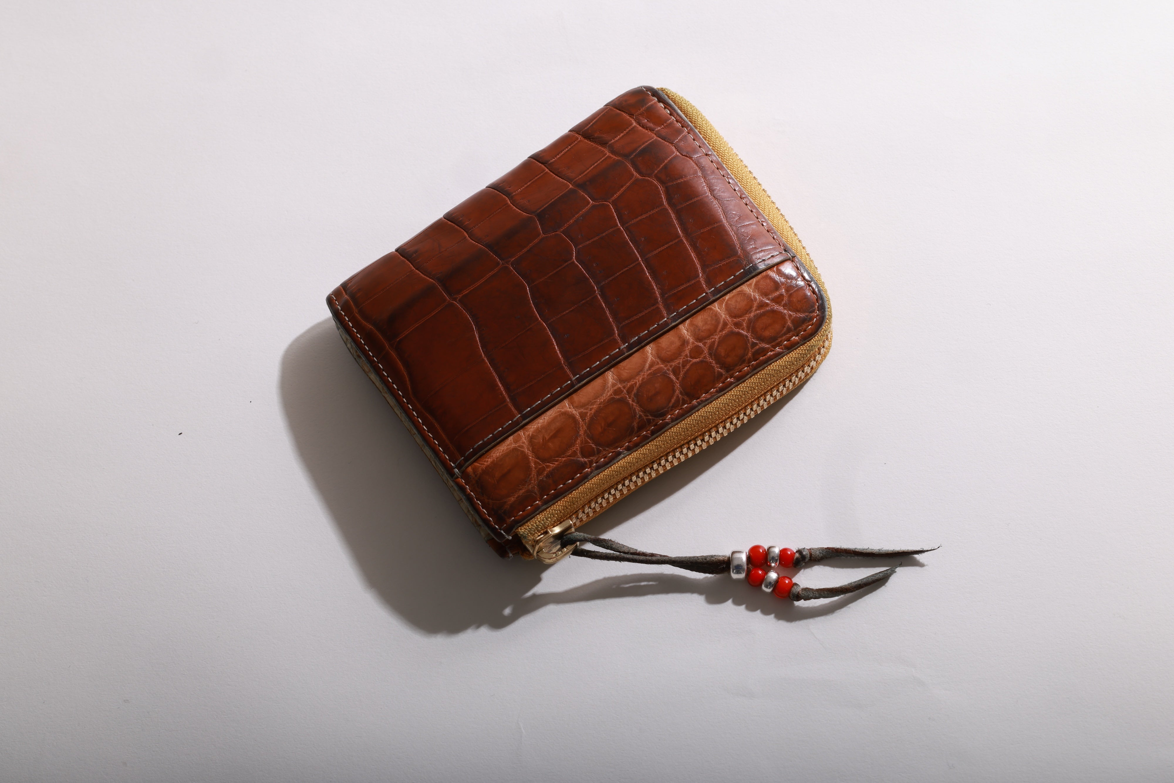 池田工芸 × Lightning 純国産「茶芯」ホースハイド×「ヌメ」クロコダイル L字ファスナー財布 T-Core Leather Lover wallet【公式オンライン限定】