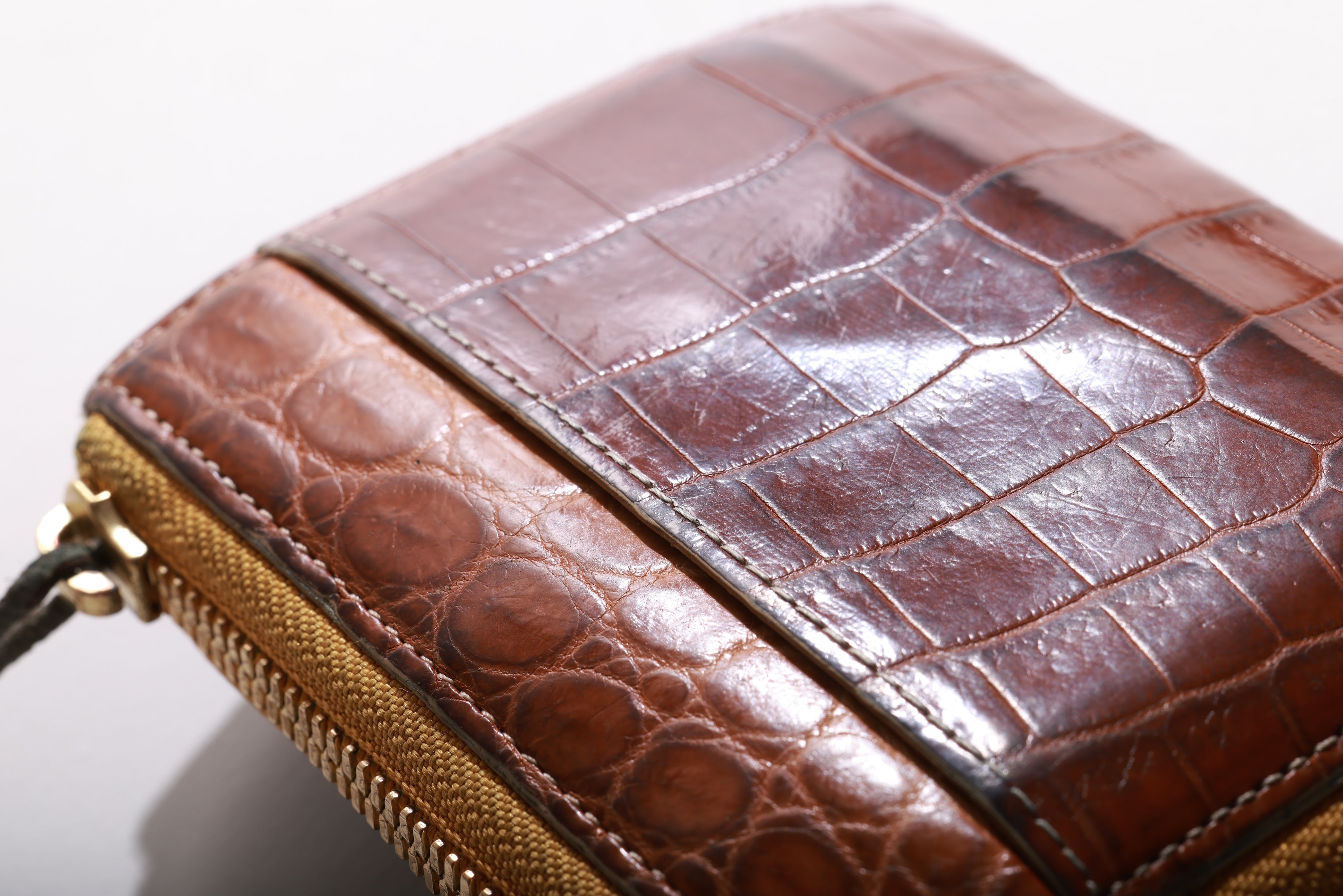 池田工芸 × Lightning 純国産「茶芯」ホースハイド×「ヌメ」クロコダイル L字ファスナー財布 T-Core Leather Lover wallet【公式オンライン限定】