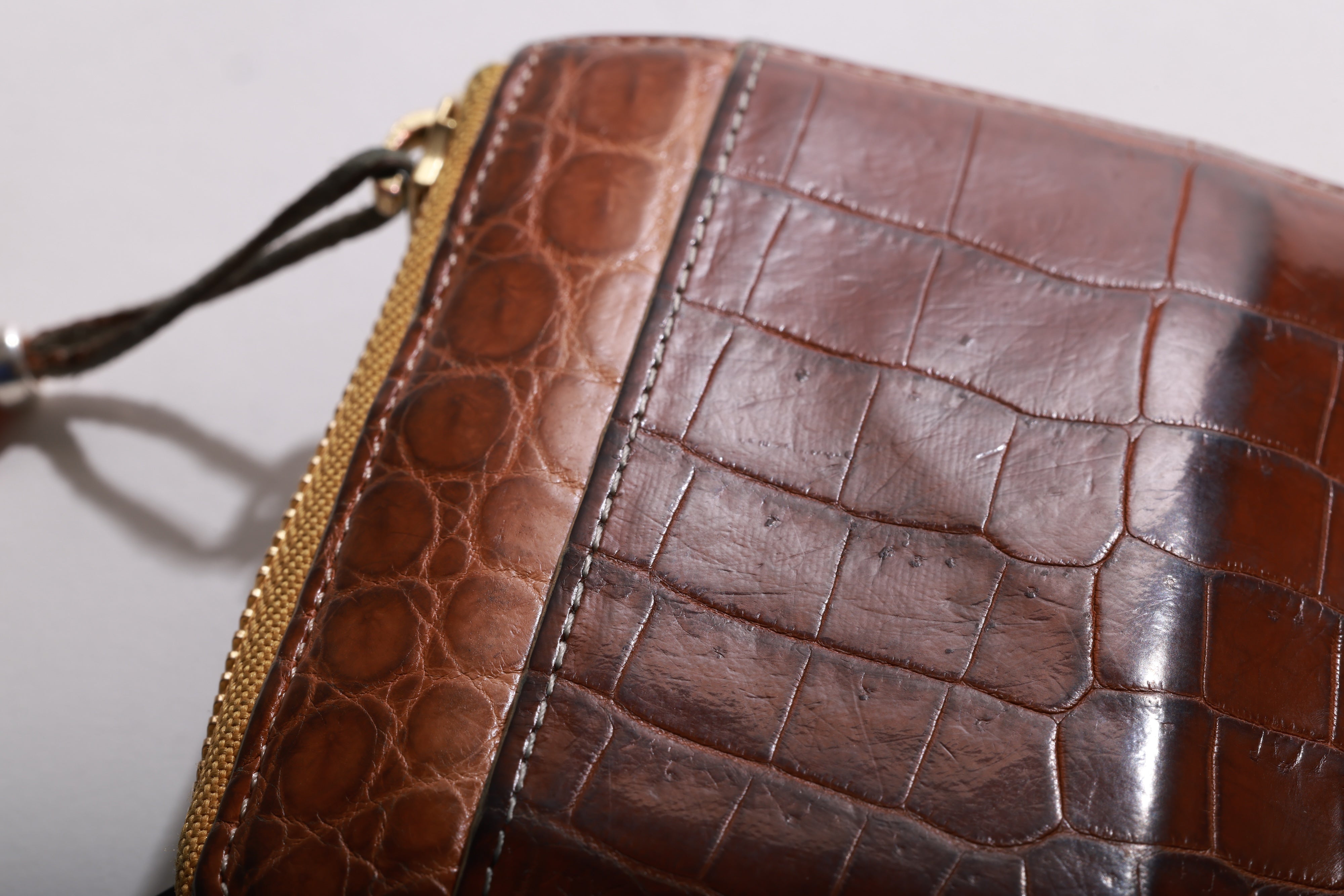 池田工芸 × Lightning 純国産「茶芯」ホースハイド×「ヌメ」クロコダイル L字ファスナー財布 T-Core Leather Lover wallet【公式オンライン限定】