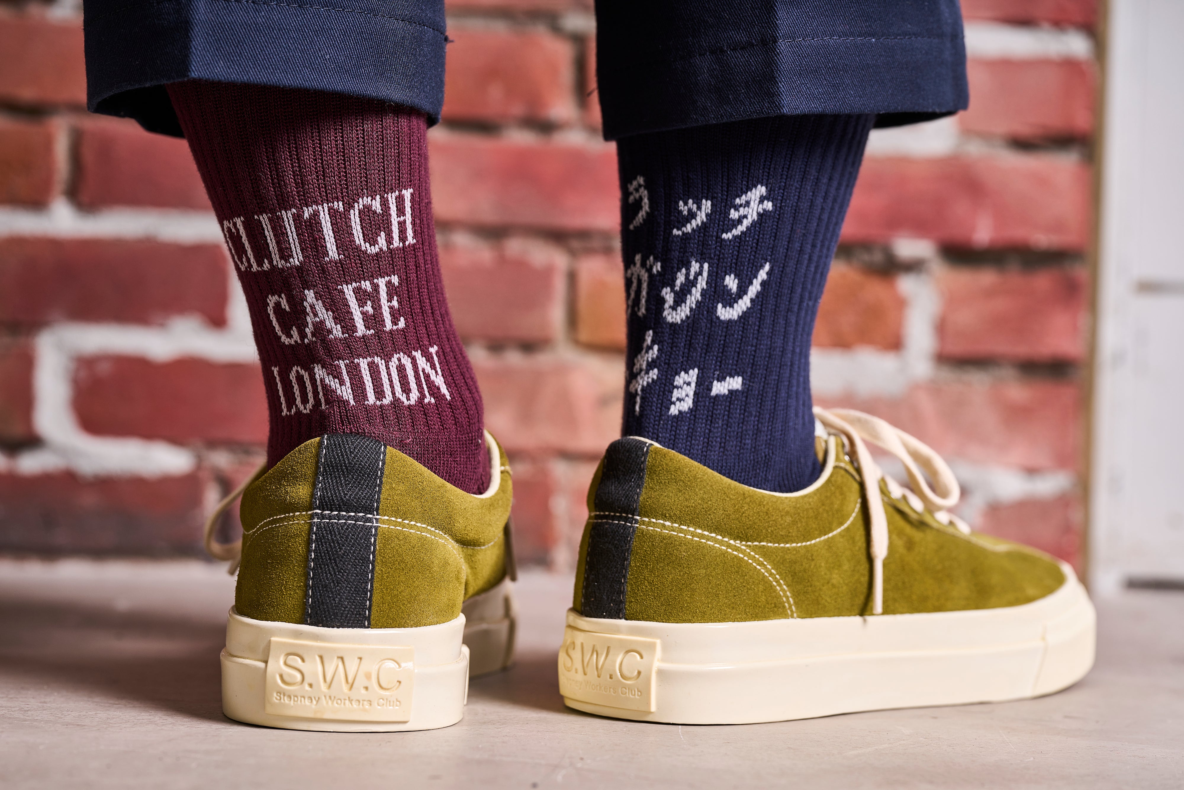 CLUTCH Magazine x CLUTCH CAFE x ROSTER SOX オリジナルロゴソックス <ネイビー>