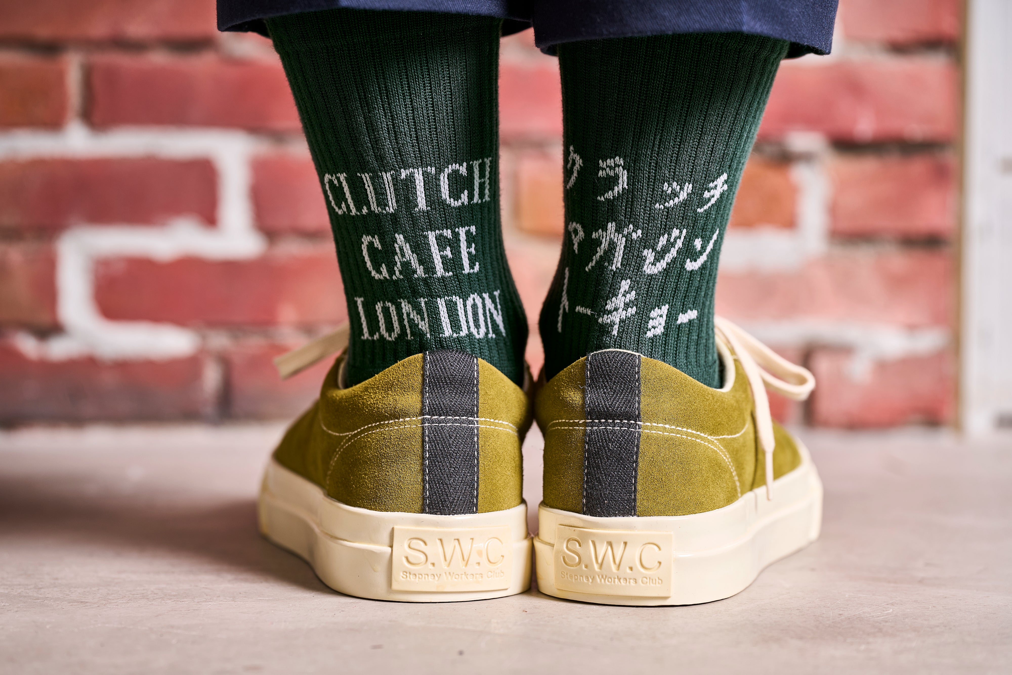 CLUTCH Magazine x CLUTCH CAFE x ROSTER SOX オリジナルロゴソックス <ダークグリーン>