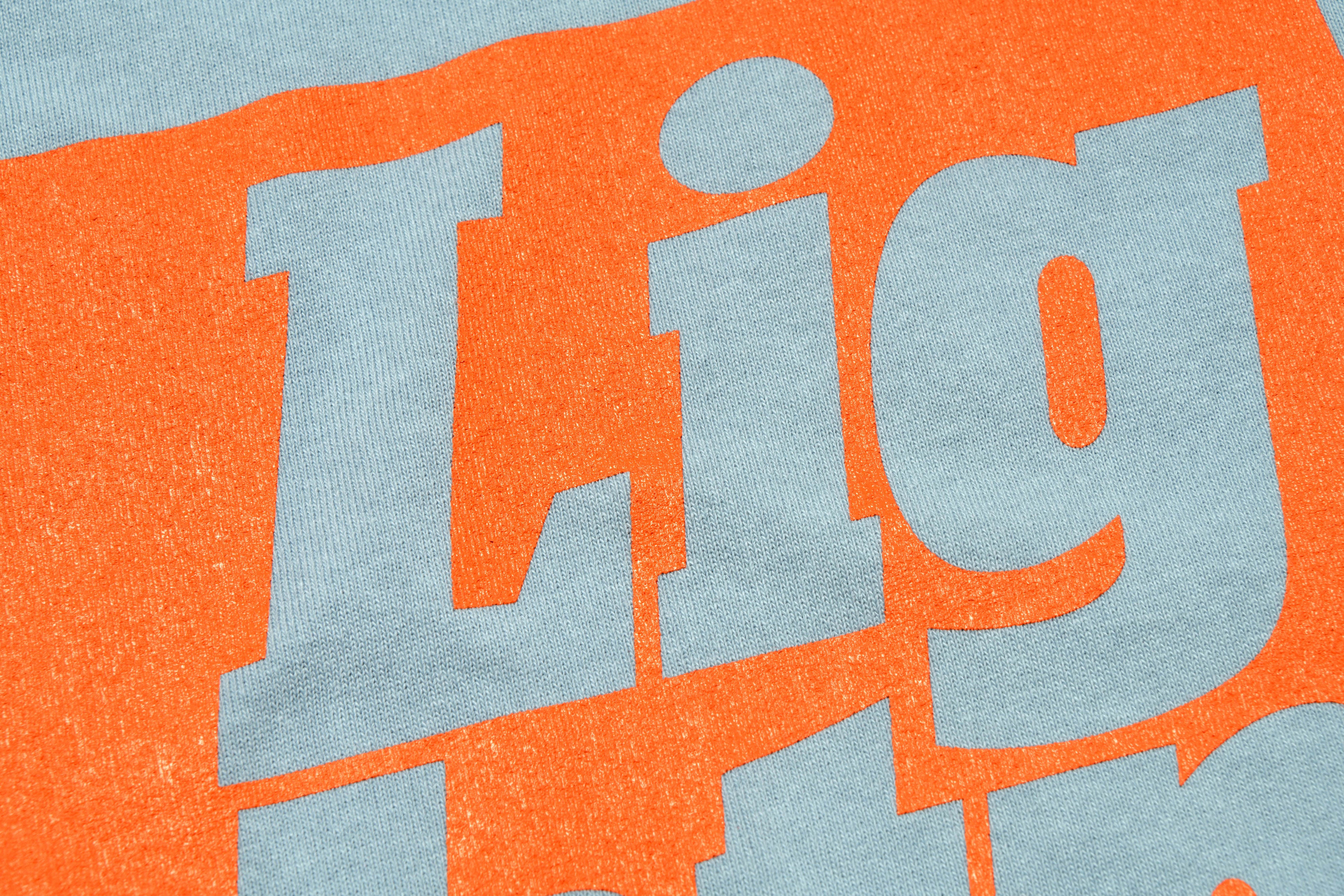 Lightningロゴ 9.1 オンス マグナムウエイト ビッグシルエットTシャツ(アシッドブルーボディ)