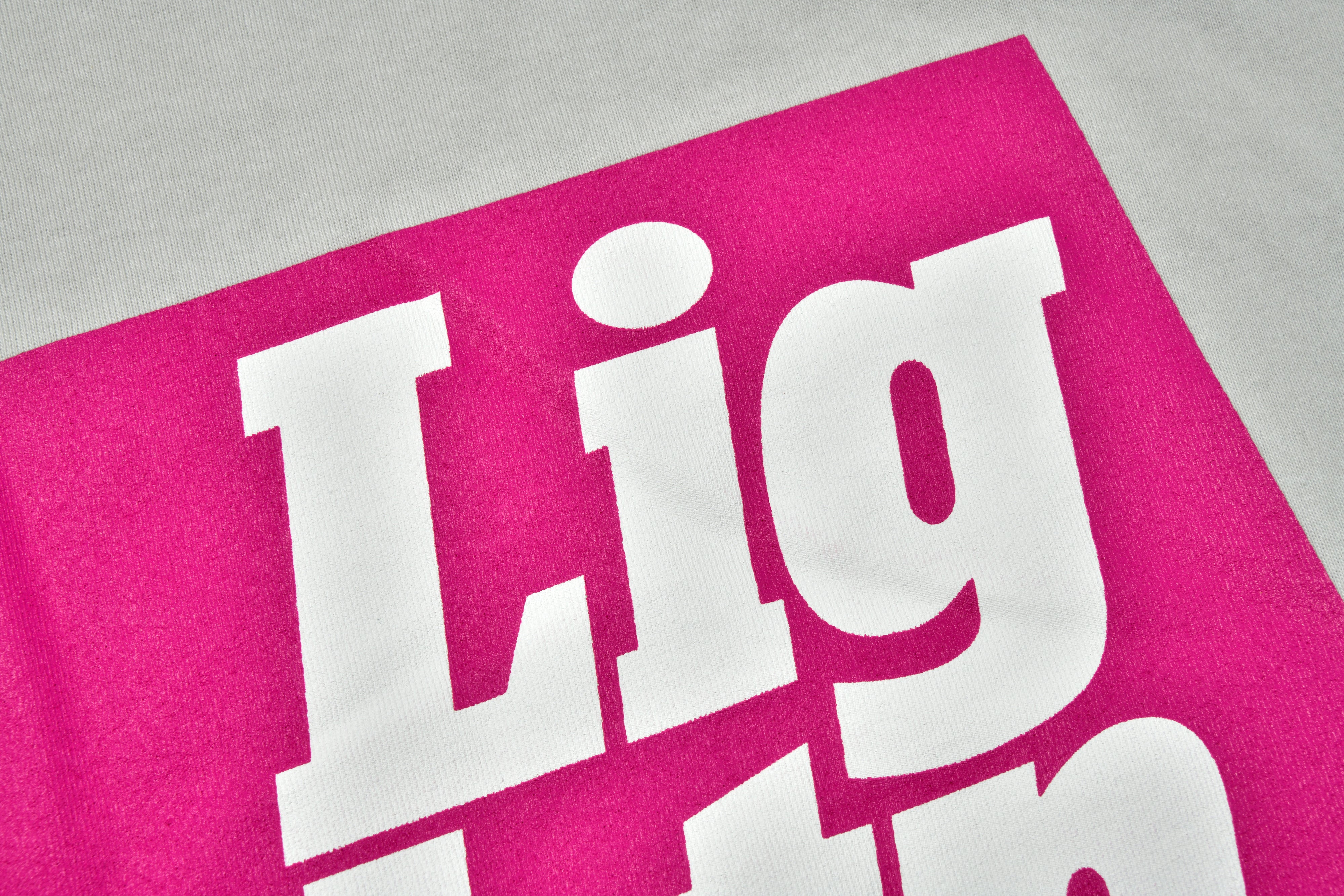 Lightningロゴ 9.1 オンス マグナムウエイト ビッグシルエットTシャツ(フロストグレーボディ)