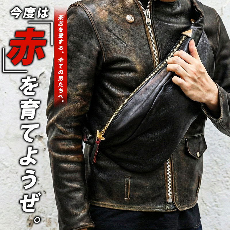 池田工芸 × Lightning 「赤茶芯」ホースハイド バディバッグ【8月21日頃出荷】