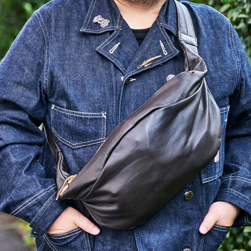 池田工芸 × Lightning 「赤茶芯」ホースハイド バディバッグ【8月24日頃出荷】