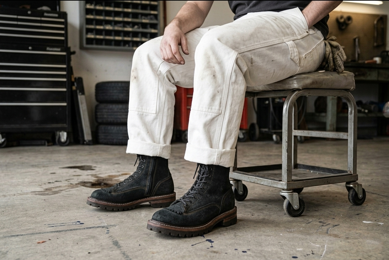 SPPN×CLUB HARLEY 8-inch lace boots【2027年2月15日頃出荷】