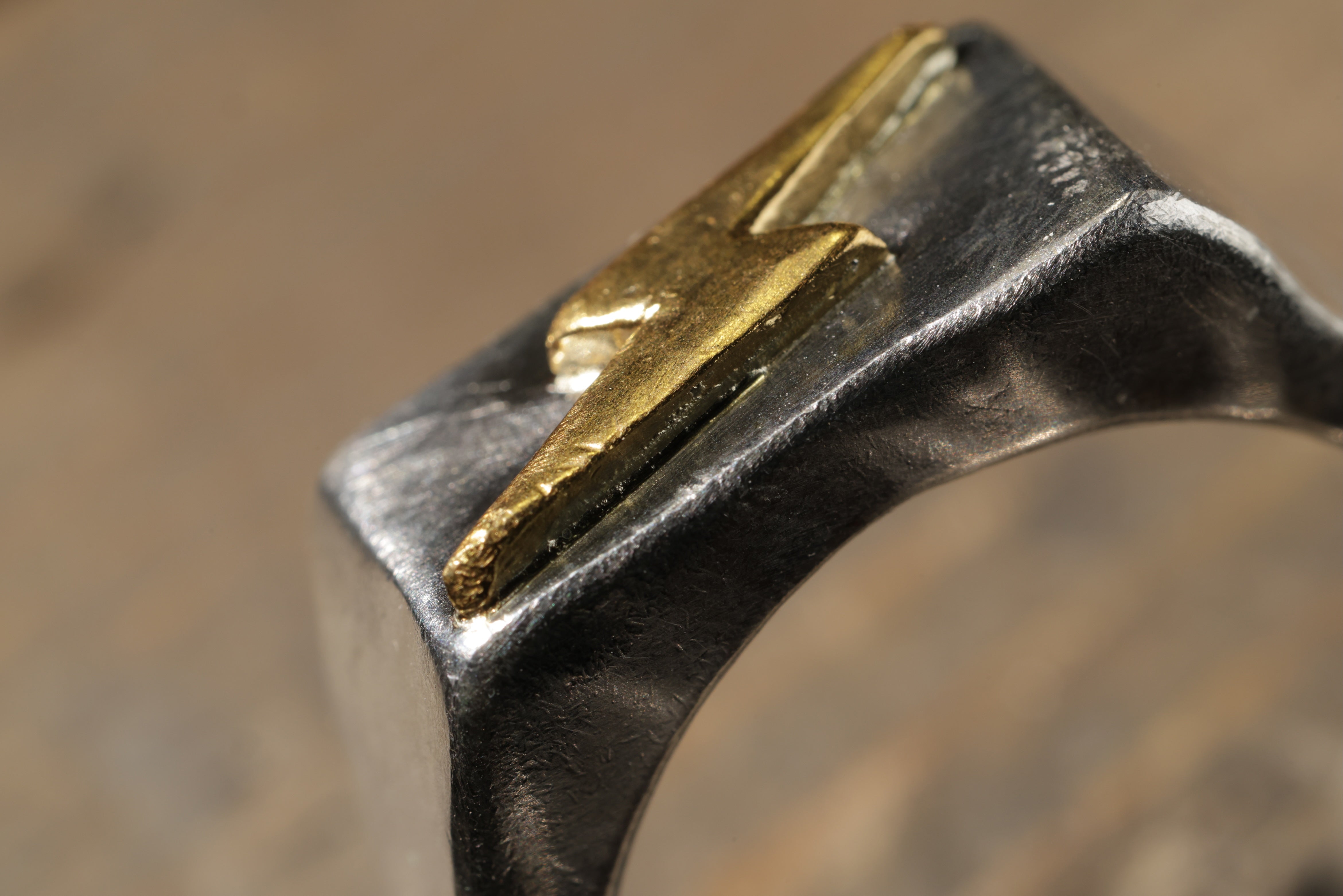 four seven nine × Lightning 【PURE METAL RING】稲妻モチーフ/純銀×純金 別注モデル