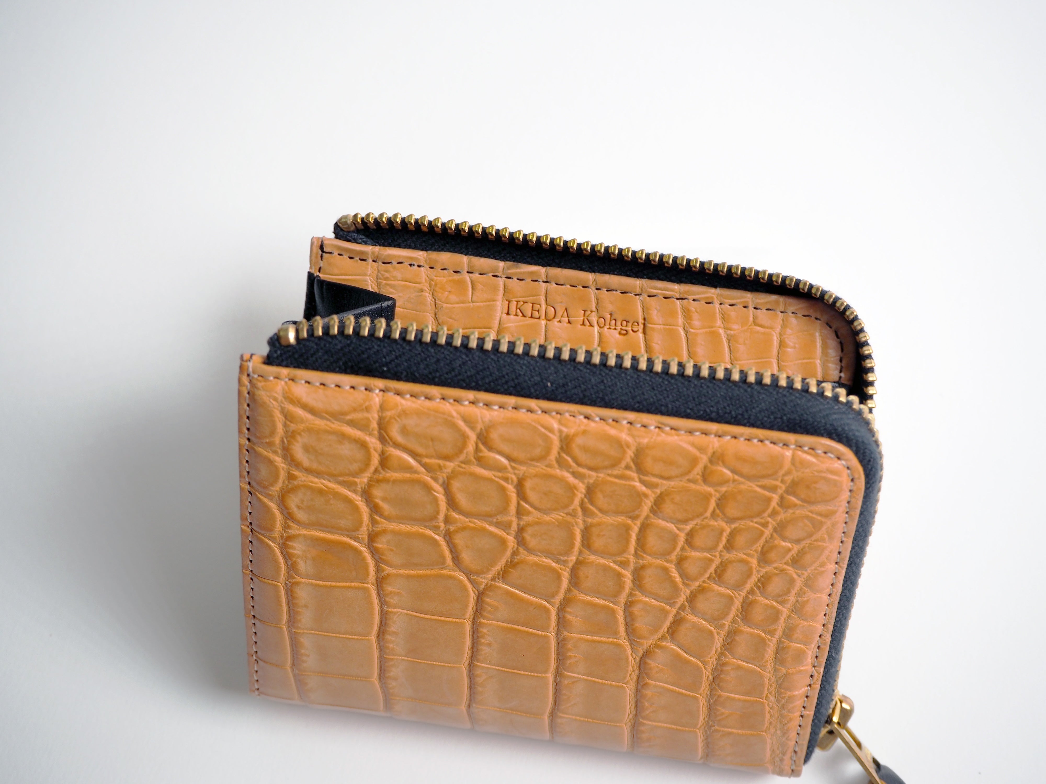 池田工芸 × Lightning「ヌメ革」クロコダイル L字ファスナーウォレット【公式オンライン限定】