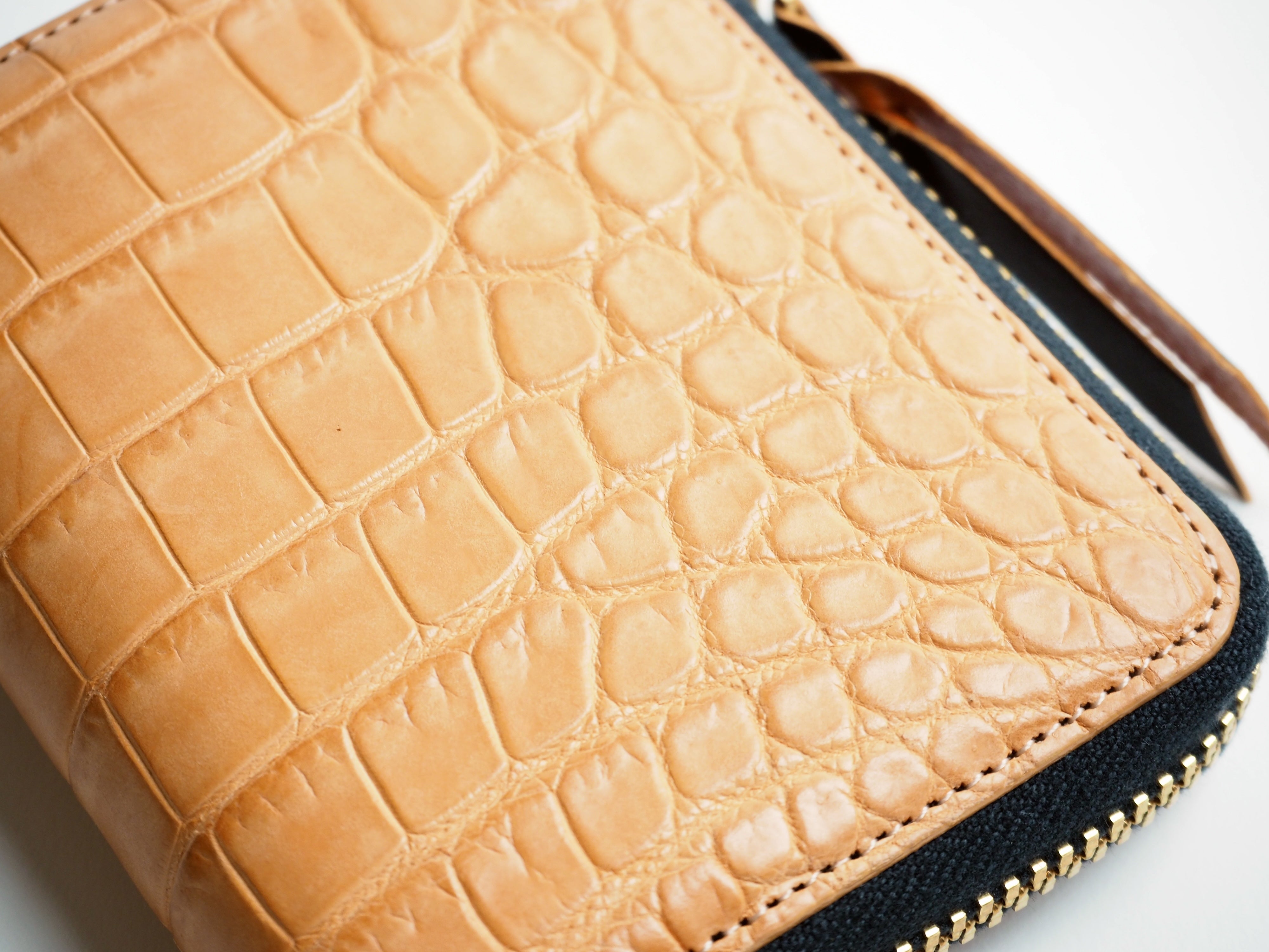 池田工芸 × Lightning「ヌメ革」クロコダイル L字ファスナーウォレット【公式オンライン限定】