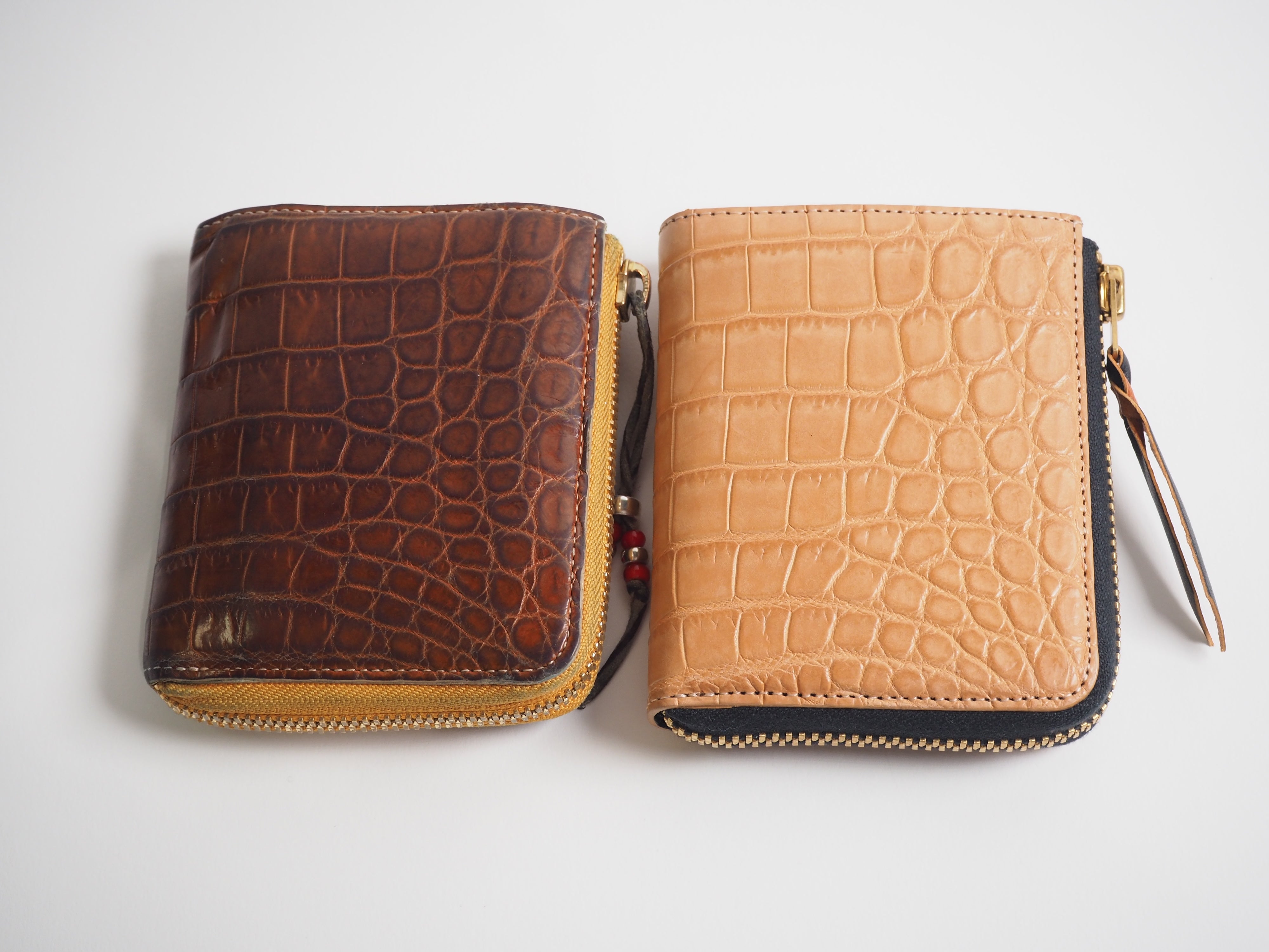 池田工芸 × Lightning「ヌメ革」クロコダイル L字ファスナーウォレット【公式オンライン限定】