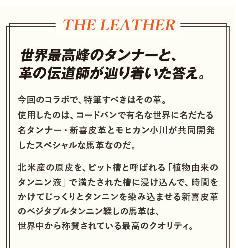 BRUNEL & CO. HATMAKERS × 新喜皮革 × モヒカン小川 茶芯馬革バケットハット