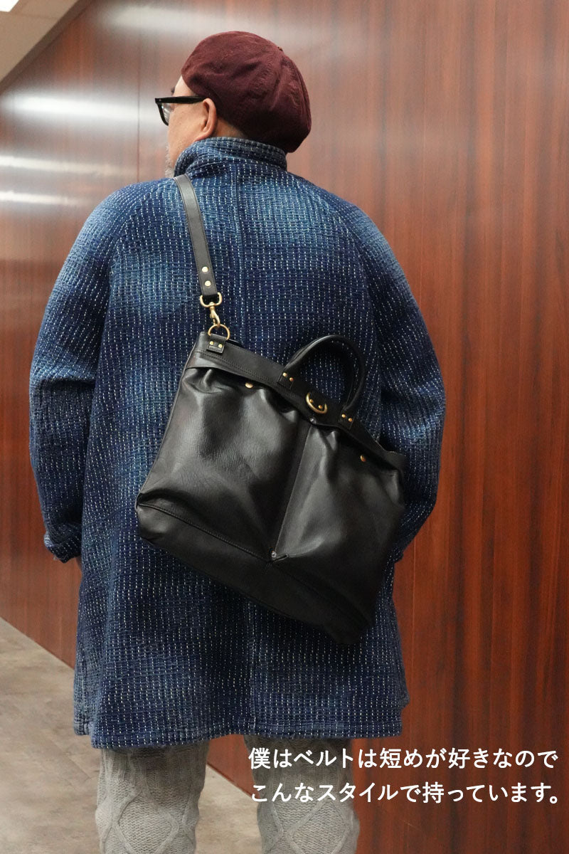 池田工芸 × Lightning 純国産「茶芯」ホースハイド T-Core Leather Lover Helmet Bag【公式オンライン限定】