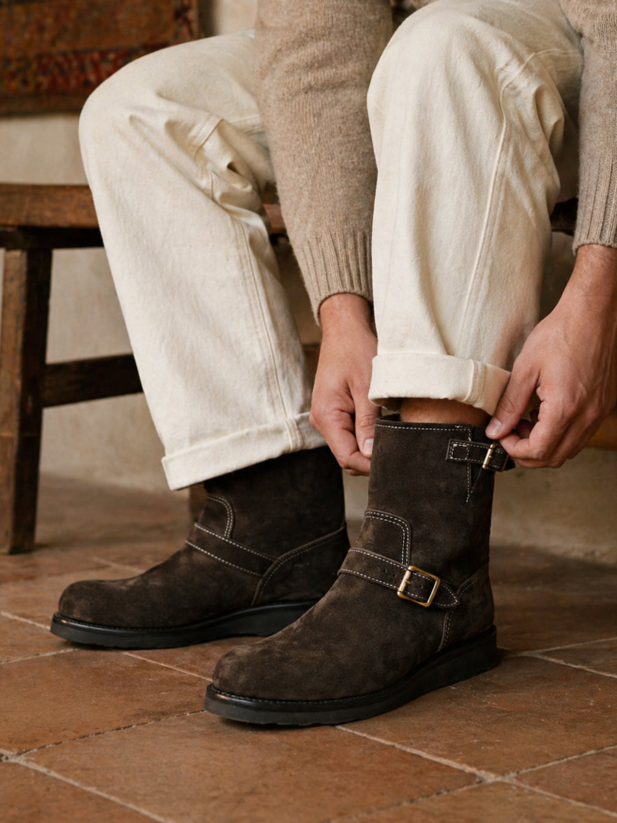 【Lightning】編集部が全力で作った!ブーツラバーのNEXTステージ【別注】Mocha Suede Engineer(モカ・スウェード エンジニア)【12月21日頃出荷】