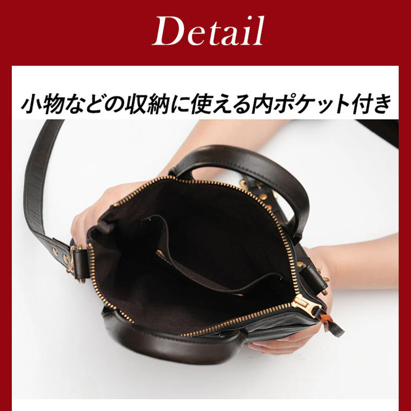 池田工芸×Lightning 純国産「赤茶芯」ホースハイド RED T-Core Leather Lover Minimet Bag【公式オンライン限定】【8月24日頃出荷】