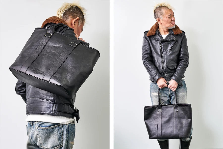 池田工芸 × Lightning T-core Leather Lover Tote Bag 茶芯ホースハイドビッグトート【12月10日頃出荷】