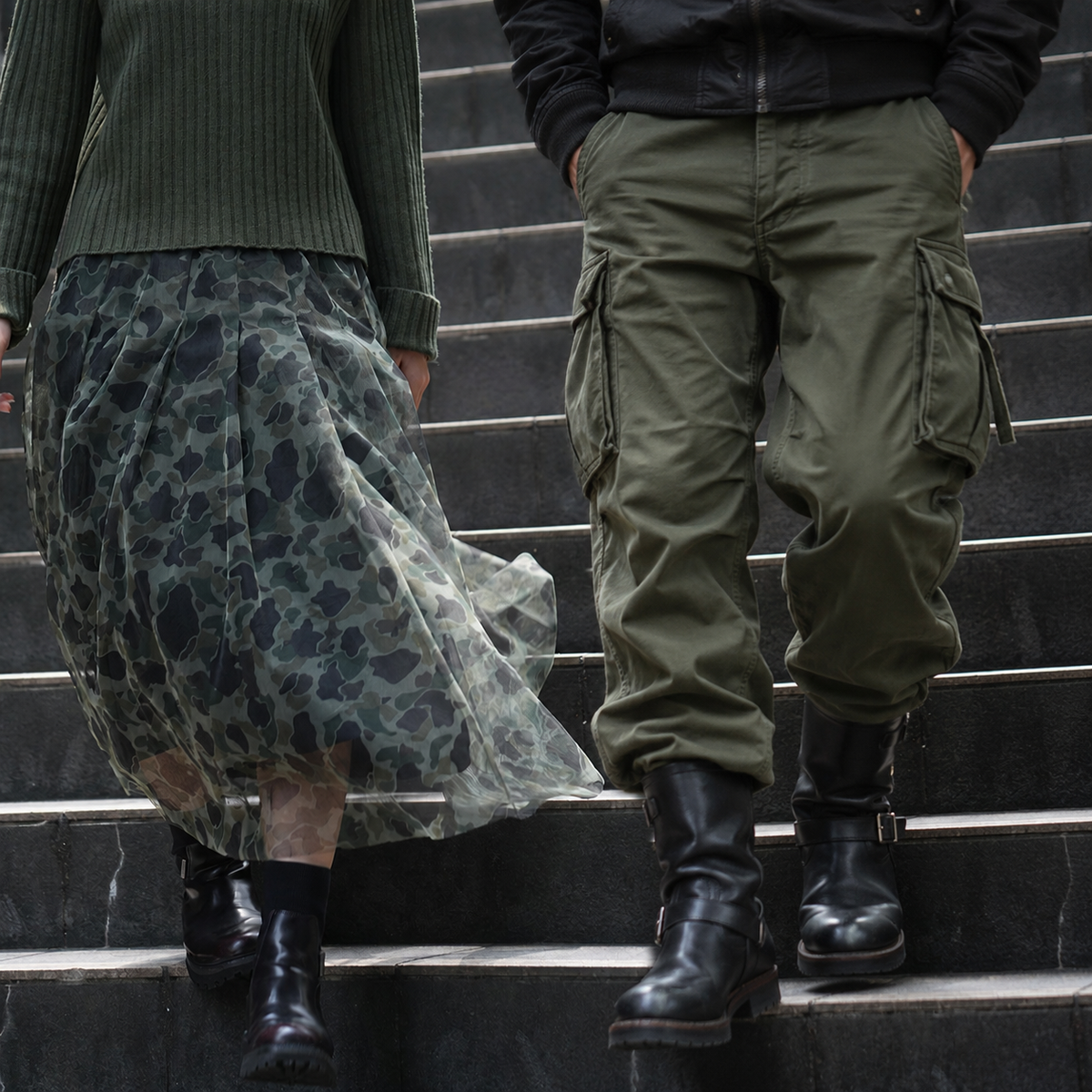 【抽選販売】MIL-GREEN 迷彩柄チュールスカート【12月17日頃出荷】