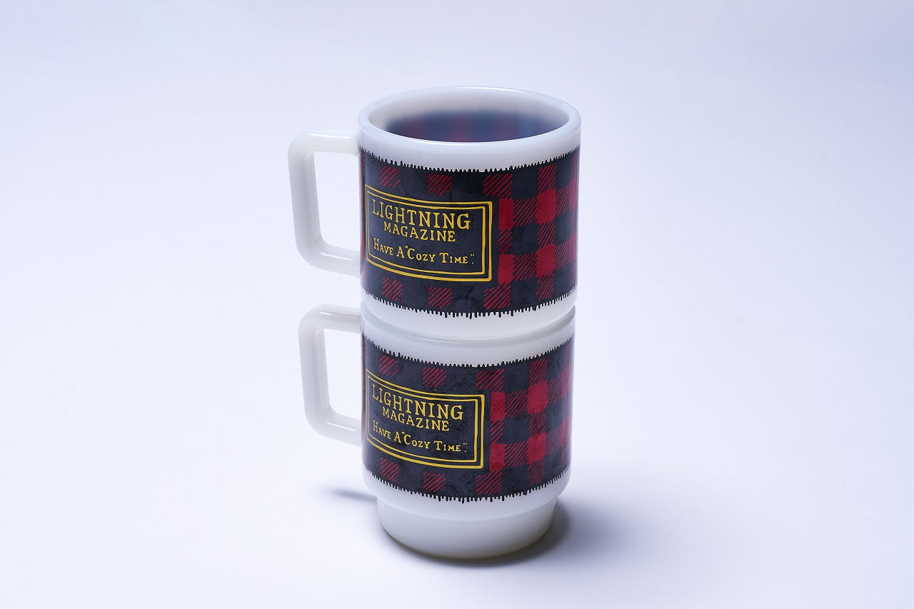 Lightning別注 Olde Milk-Glass “HAVE A COZY TIME”スタッキングマグ