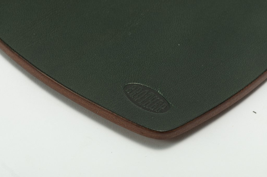 LEATHER WORKS BROTHER LEATHER COASTER(サンプル品) ダークグリーン