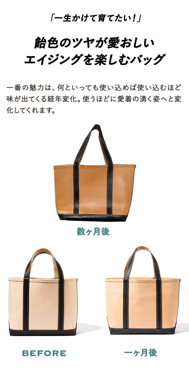 天野宝国 × 2nd ヌメレザートートバッグ