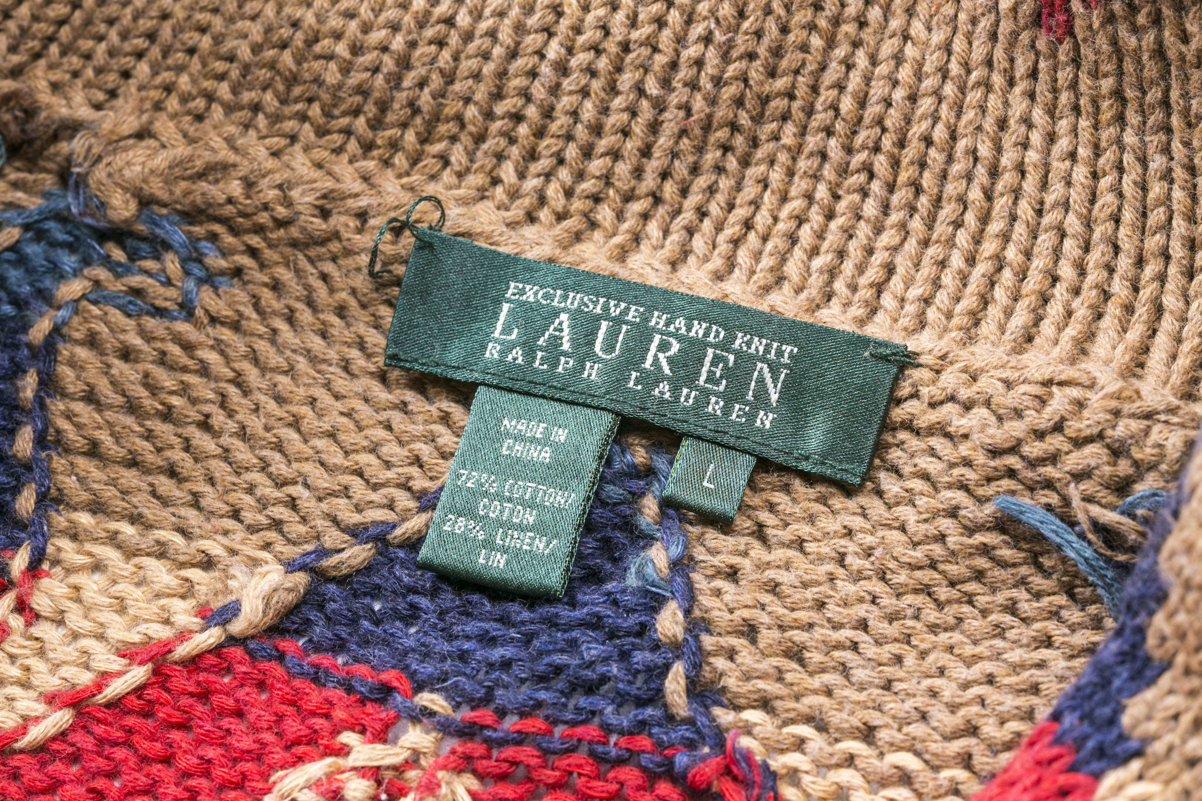 1990s Lauren Hand Knit Cardigan