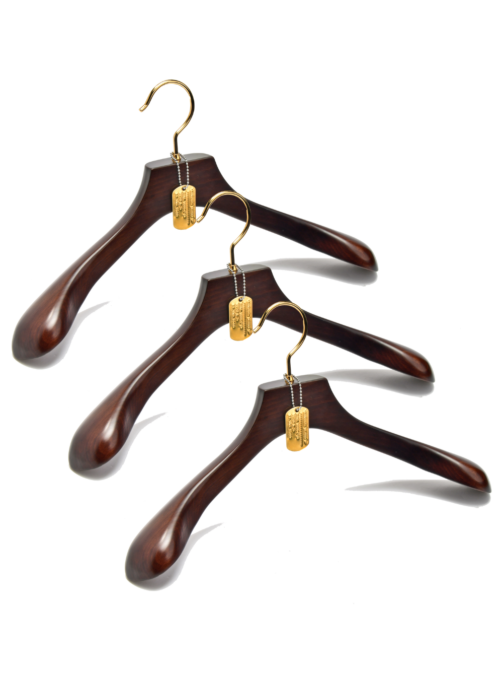 【NAKATA HANGER】ジャケットハンガー3本セット ナカタハンガー 3本セット》NAKATA HANGER x Lightning 真鍮ドッグタグ付き 革