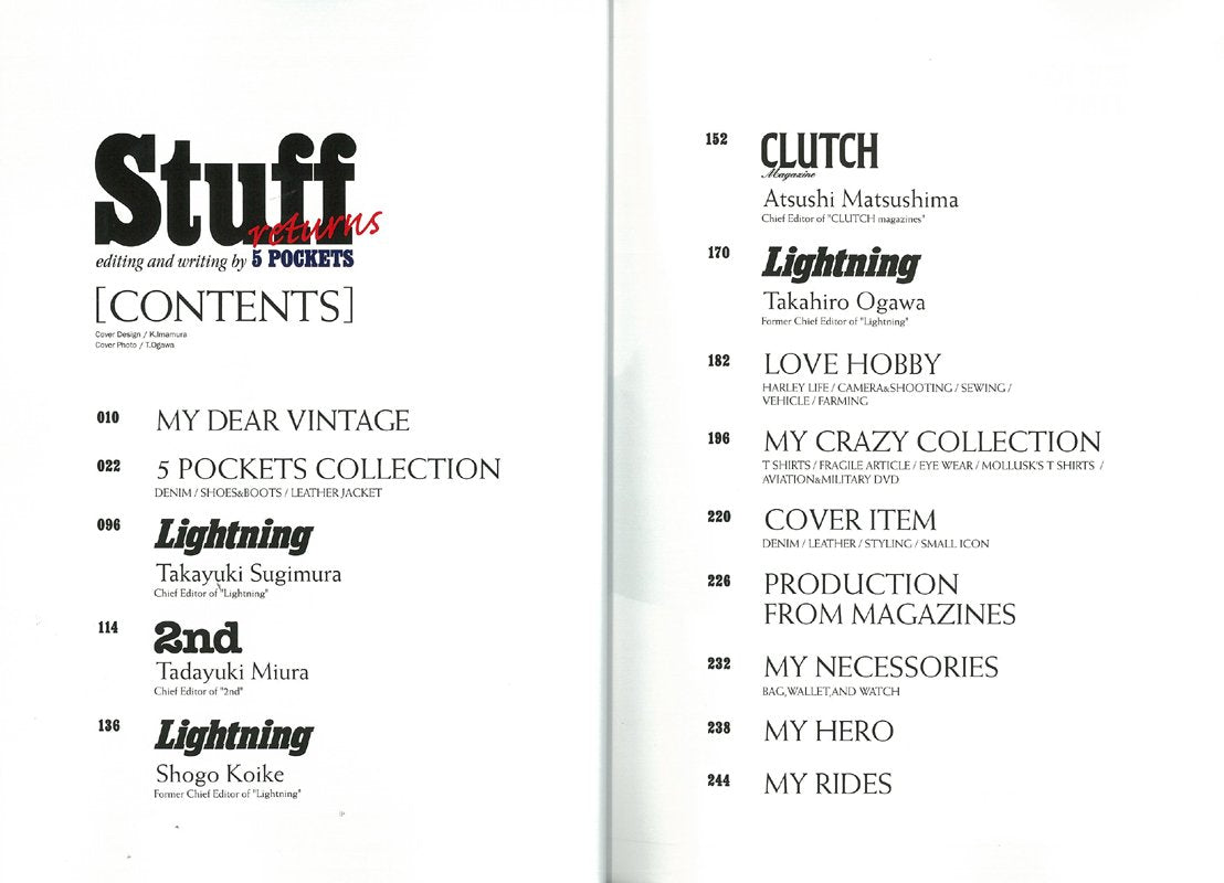 「Stuff returns」(2013/6/13発売)|メンズファッション誌「CLUTCH Magazine」公式オンラインストア