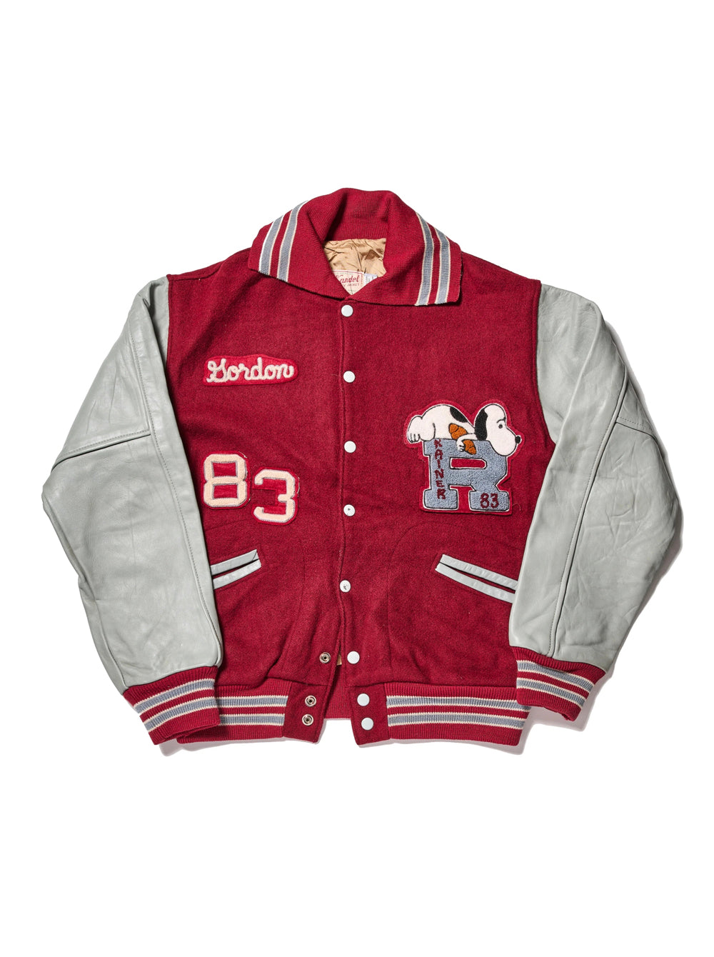 VINTAGE VARSITY JACKET ”WHITE BEAGLE”