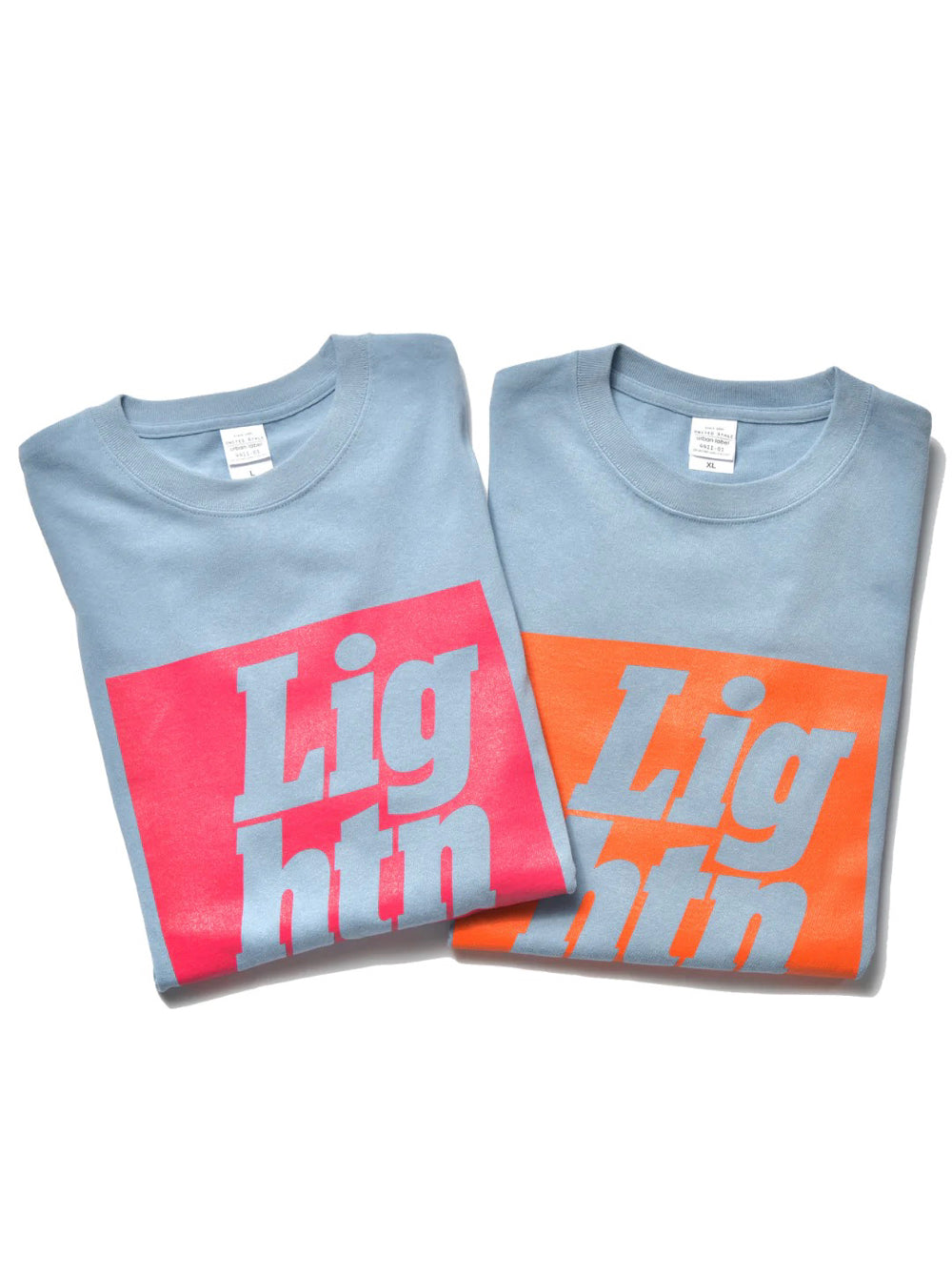 Lightningロゴ 9.1 オンス マグナムウエイト ビッグシルエットTシャツ(アシッドブルーボディ)