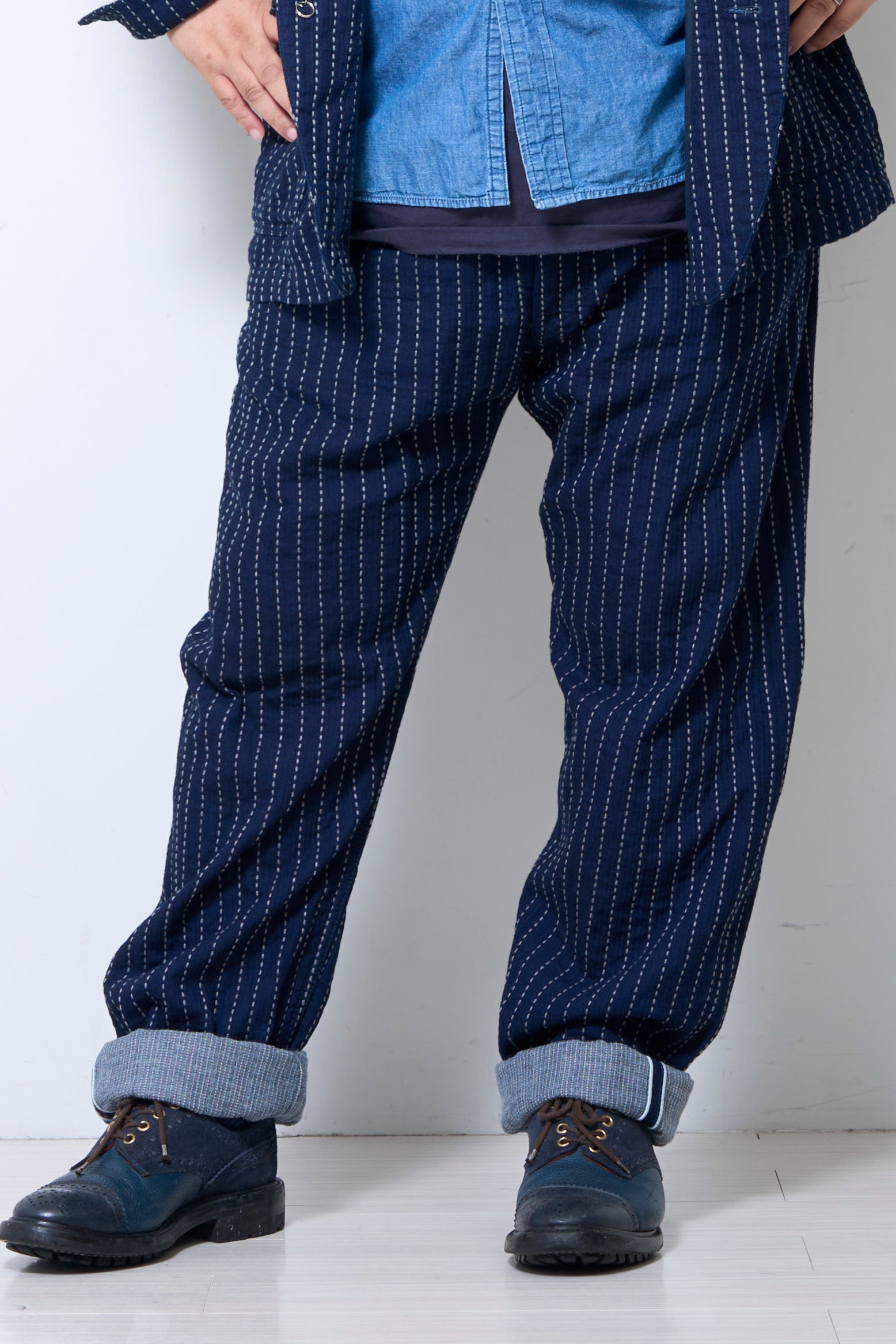【超 BIG SIZE　ポチャ専用】pure blue japan×Lightning ワークトラウザーズ【編集長プライベートコレクション】