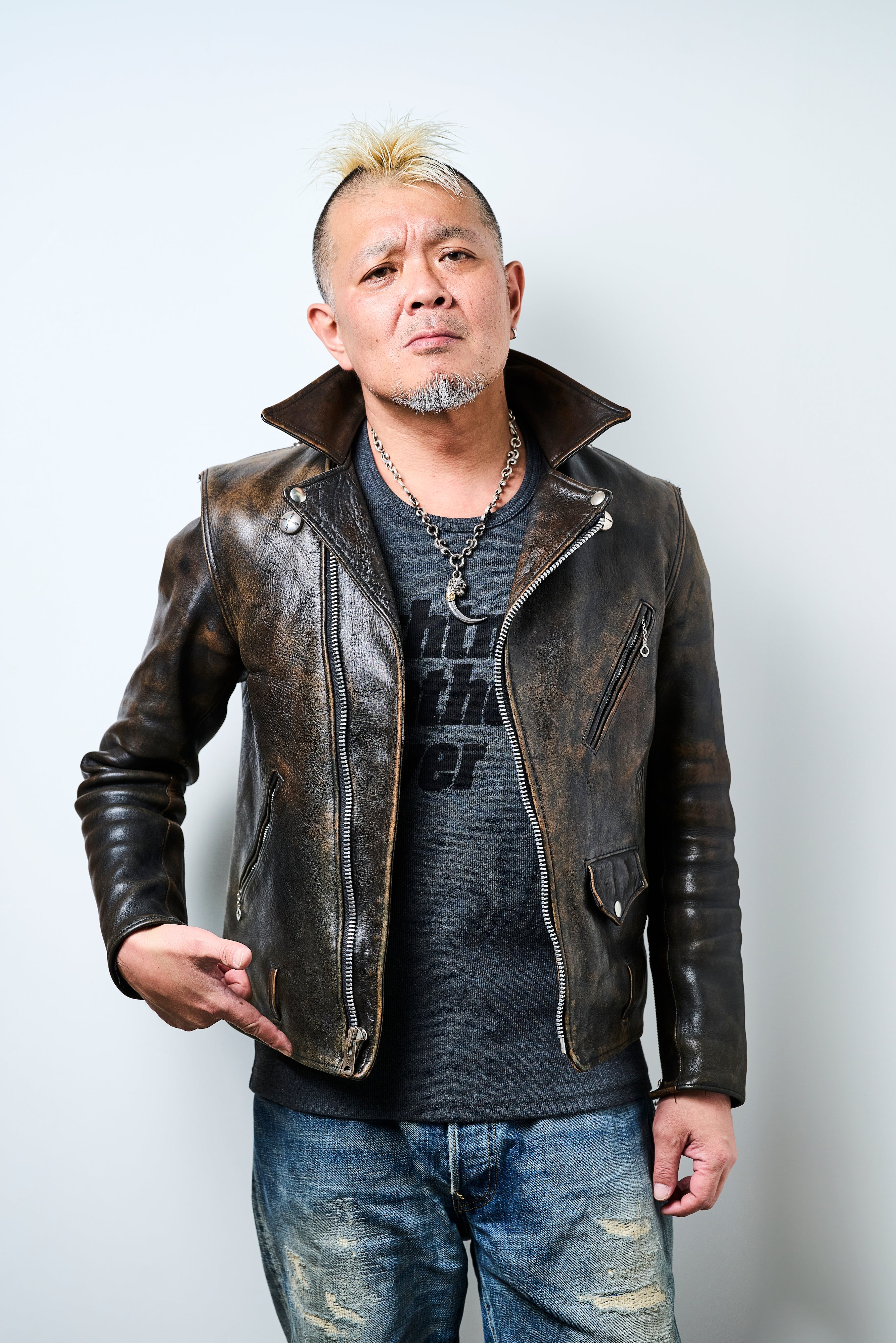 Lightning Leather Lover Tシャツ リブフライス