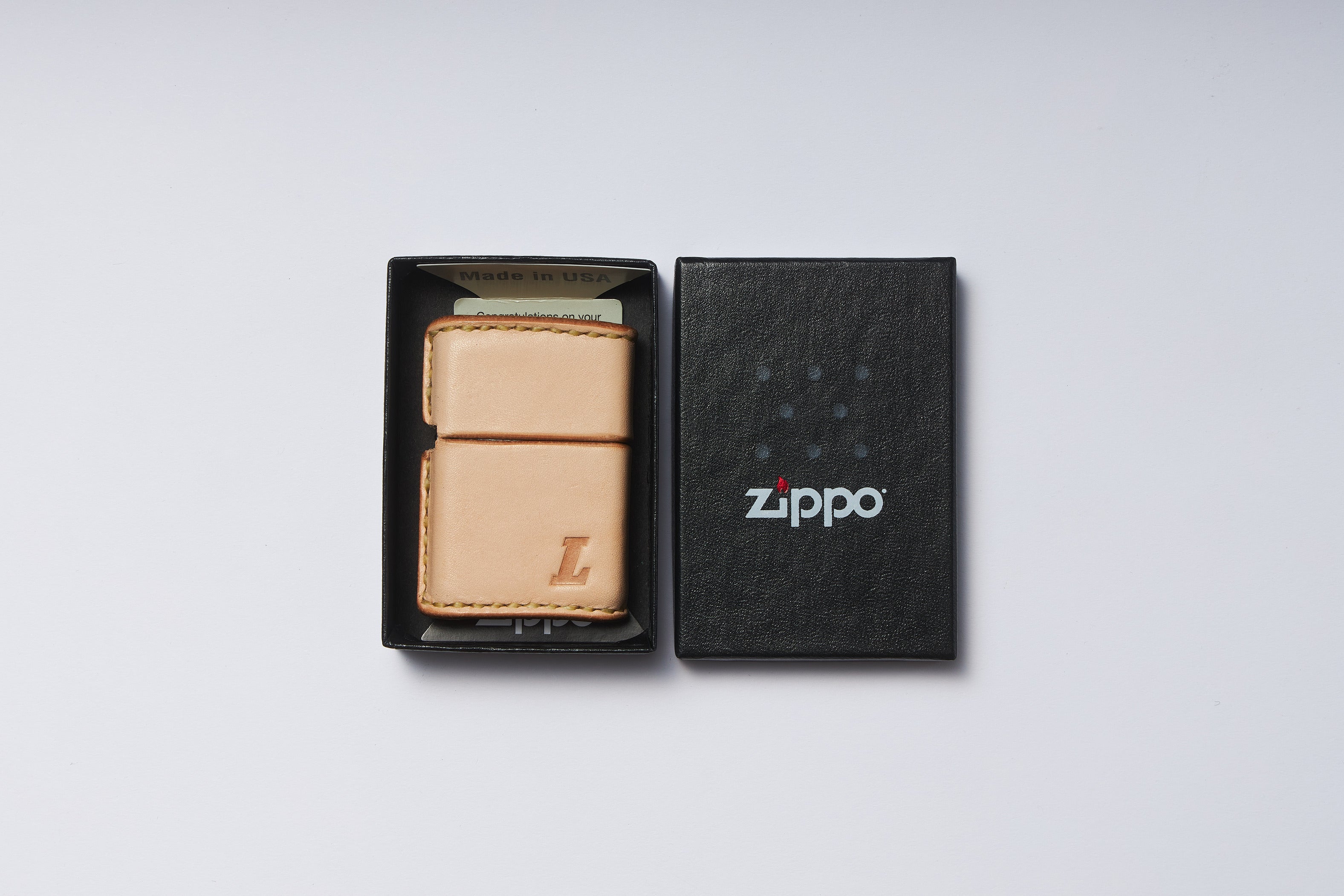 Samurai Craft × Lightning Leather Lover Zippo