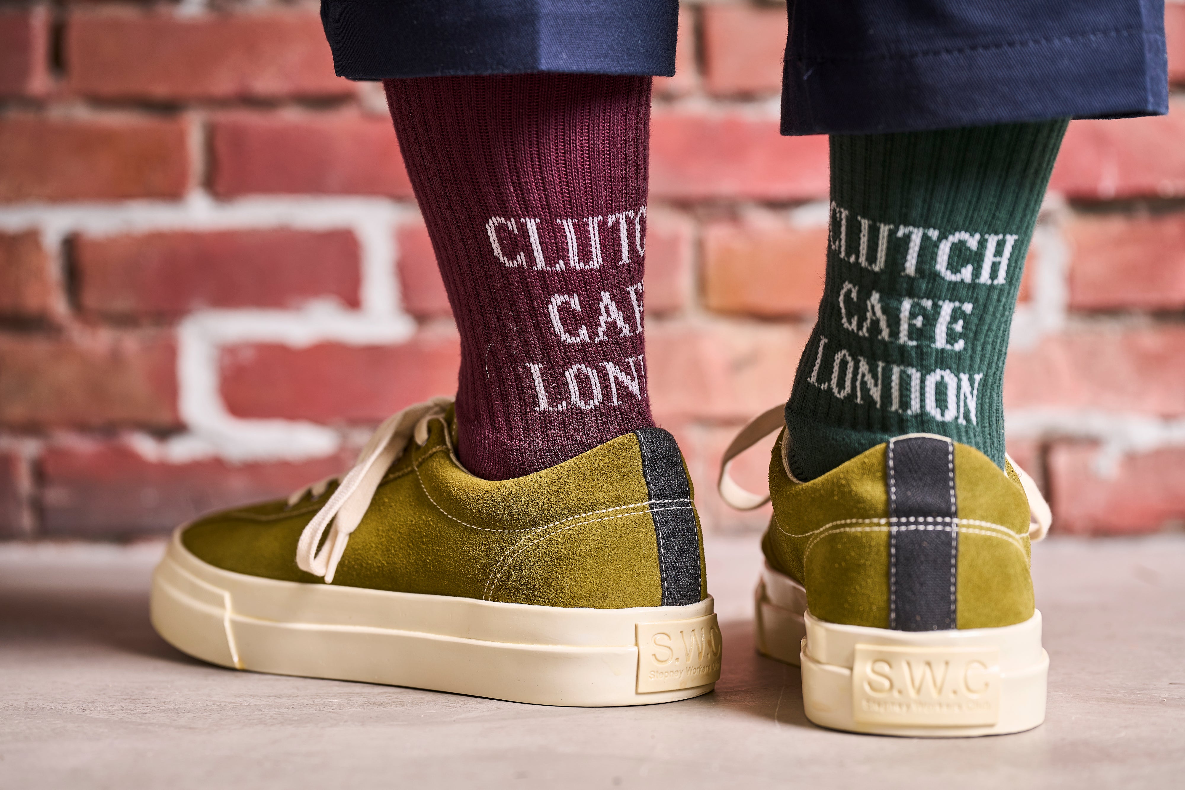 CLUTCH Magazine x CLUTCH CAFE x ROSTER SOX オリジナルロゴソックス ＜ダークグリーン＞