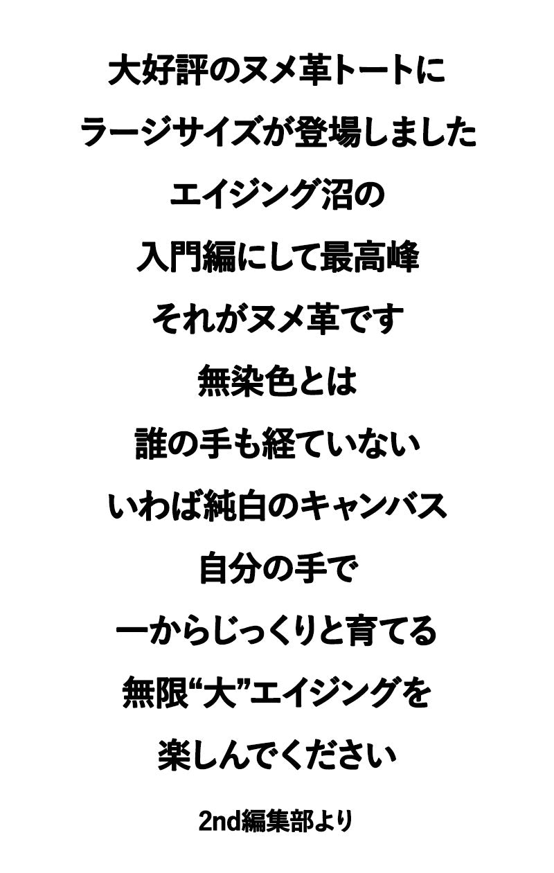 天野宝国 × 2nd ヌメレザートートバッグ（Large）