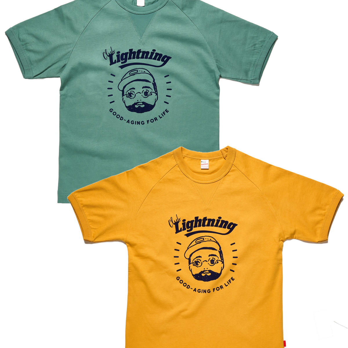 Healthknit × Lightning “Baby Atsu” ラグランスウェット型Tシャツ Healthknit × Lightning “Baby Atsu” ラグランスウェット型Tシャツ