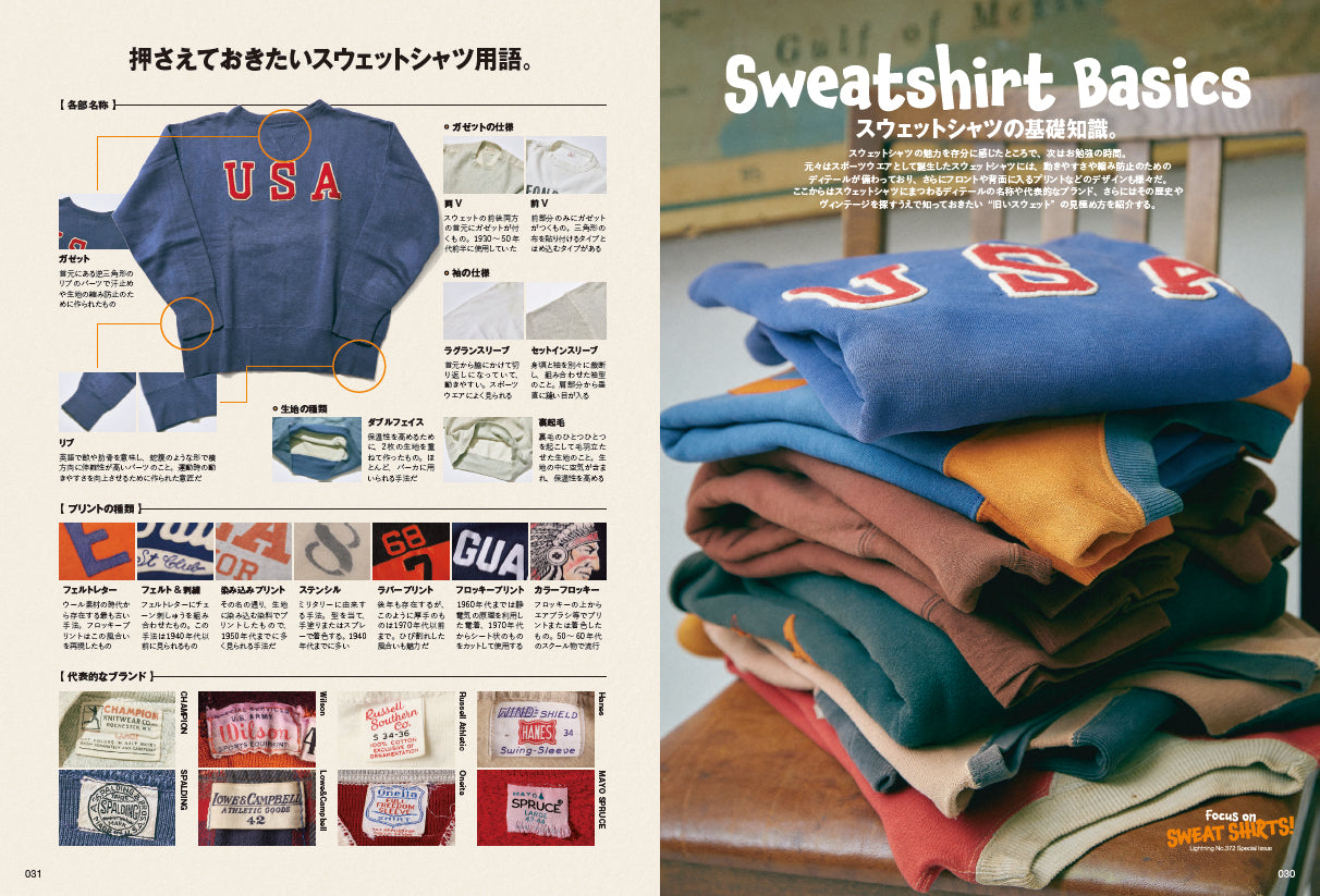 Lightning 2025年4月号 Vol.372「Focus on SWEAT SHIRTS!  ヴィンテージから新作までボクらの定番はスウェットだ!」（2025/2/28発売）