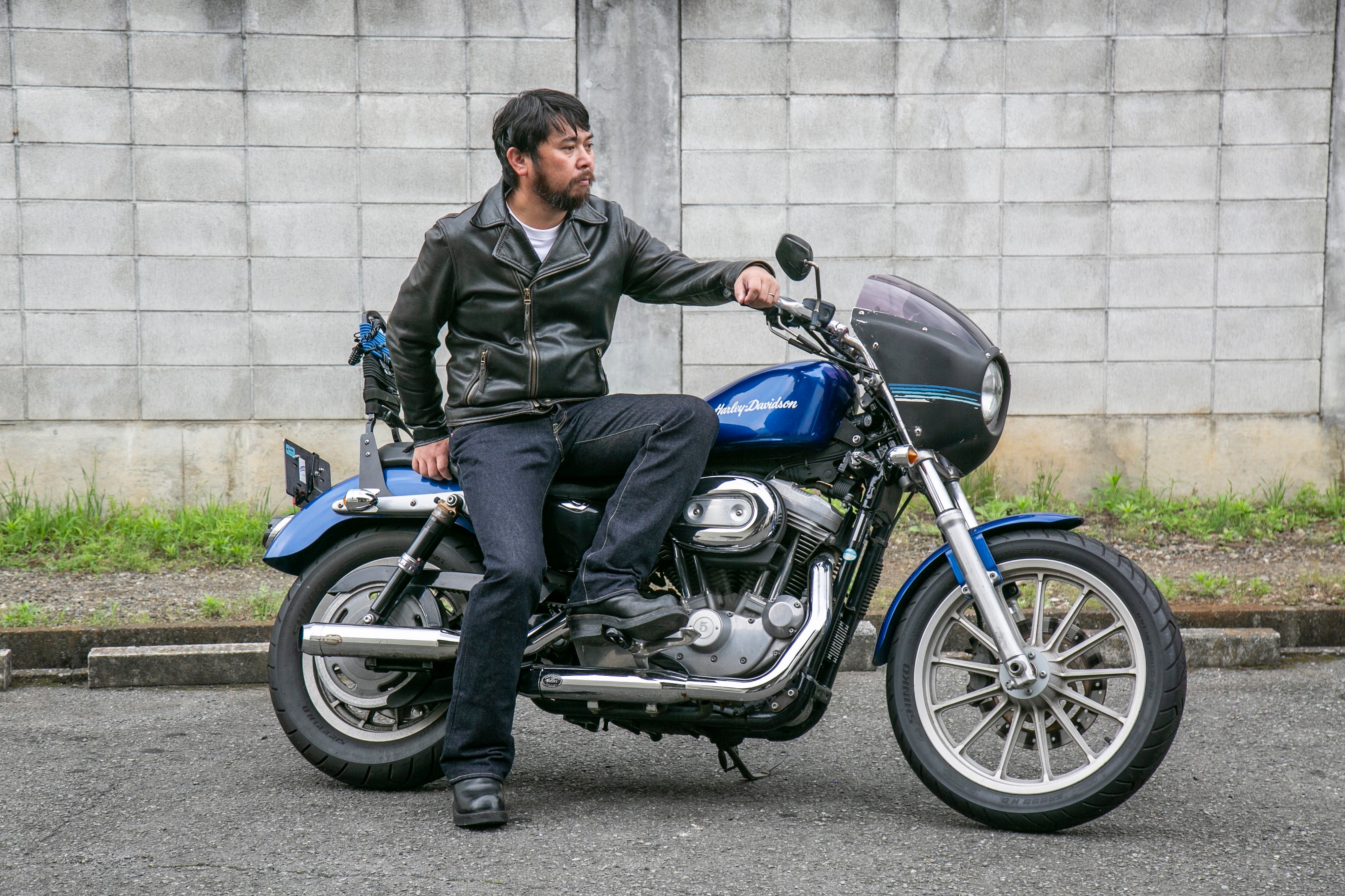 IRON HEART × CLUB HARLEY 14ozセルビッチデニム ブーツカットジーンズ