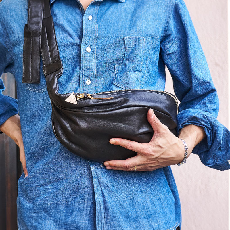 池田工芸 × Lightning 「赤茶芯」ホースハイド バディバッグ【8月24日頃出荷】