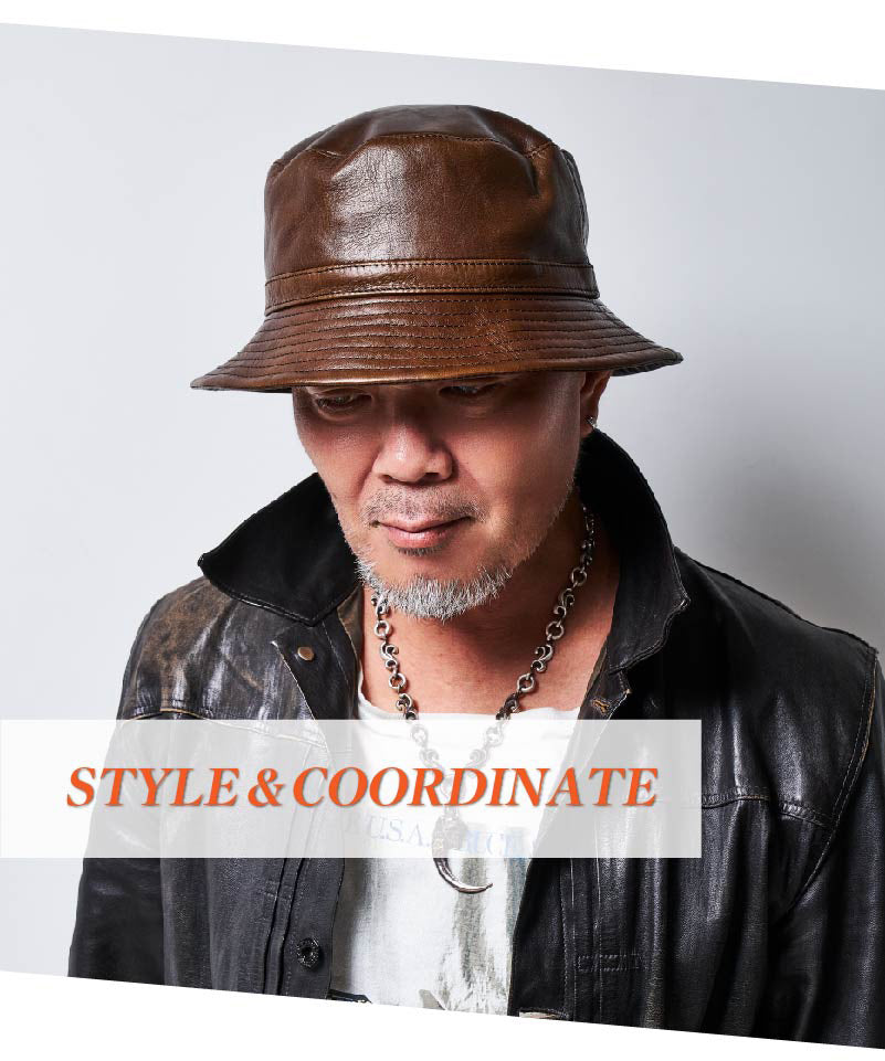 BRUNEL & CO. HATMAKERS × 新喜皮革 × モヒカン小川　茶芯馬革バケットハット