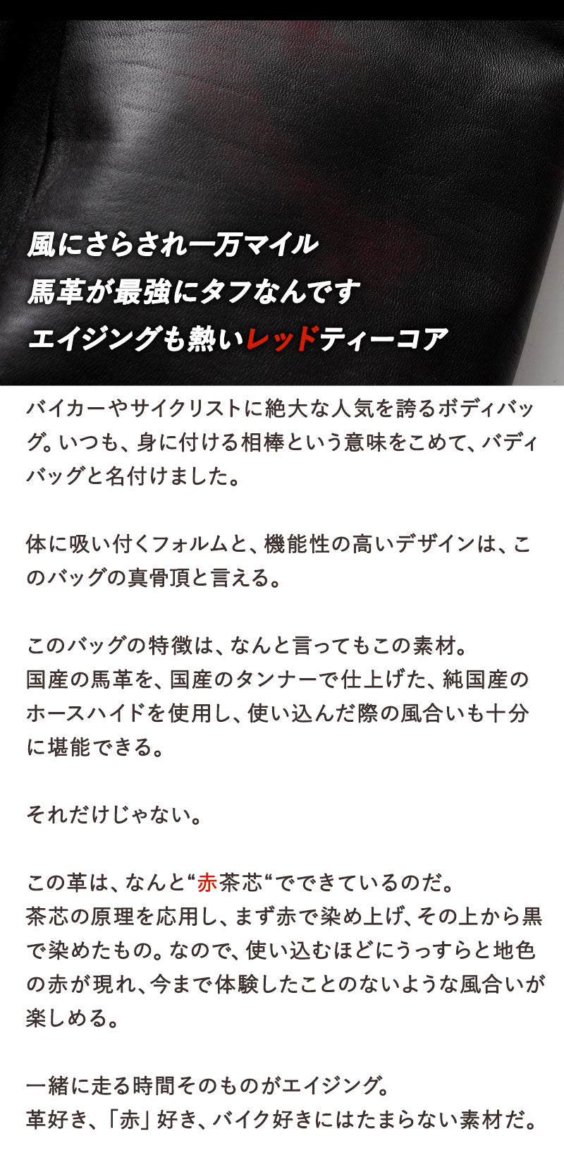 池田工芸 × Lightning 「赤茶芯」ホースハイド バディバッグ