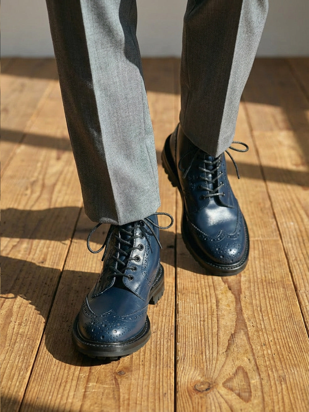 トリッカーズ　サイズ40 tricker's ecovel media ブルー Tricker's × 2nd】STOW NAVY CALF【10月28日頃出荷】