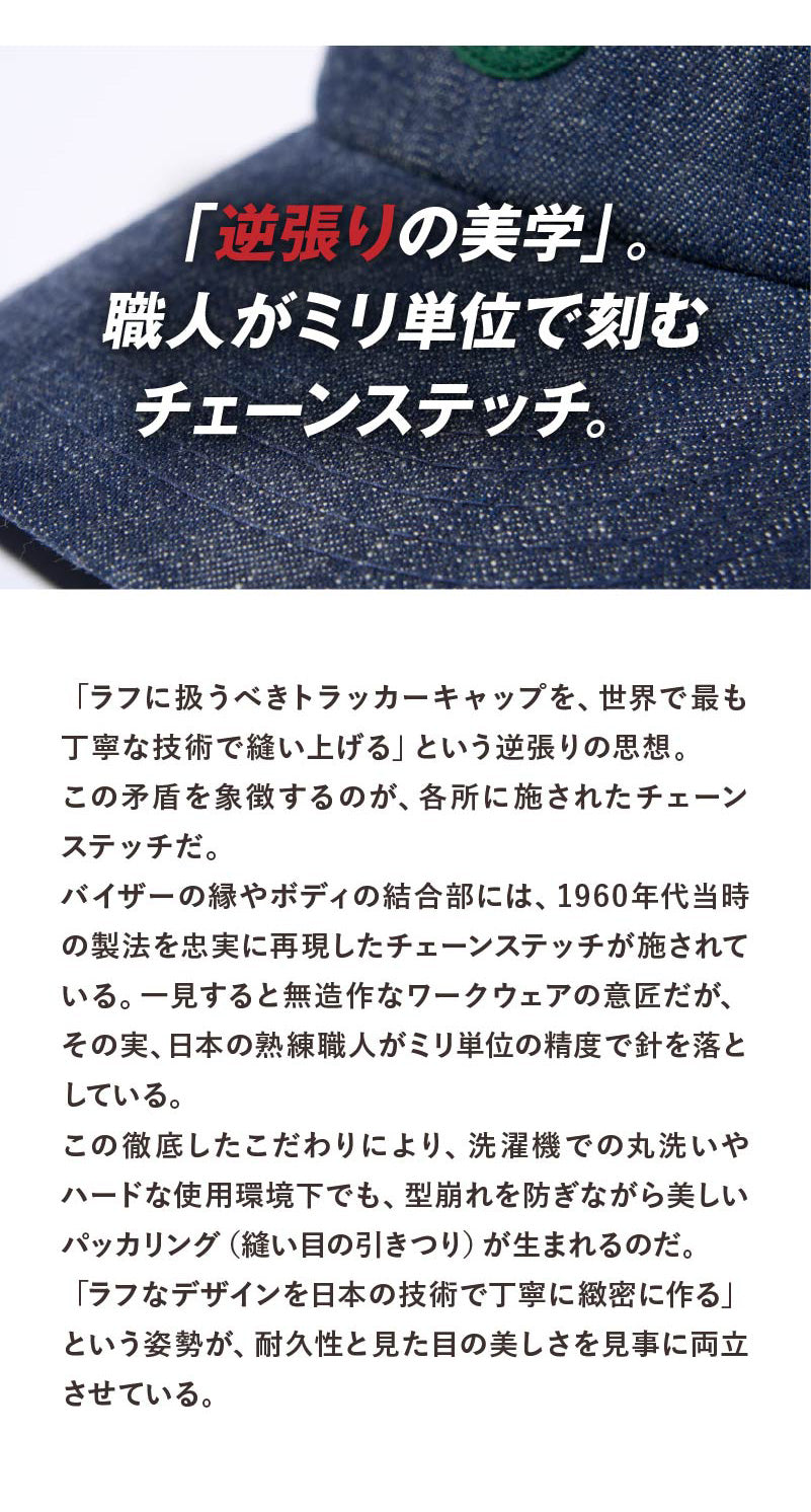 JELADO×Lightning　デニムトラッカーキャップ【7月21日頃出荷】
